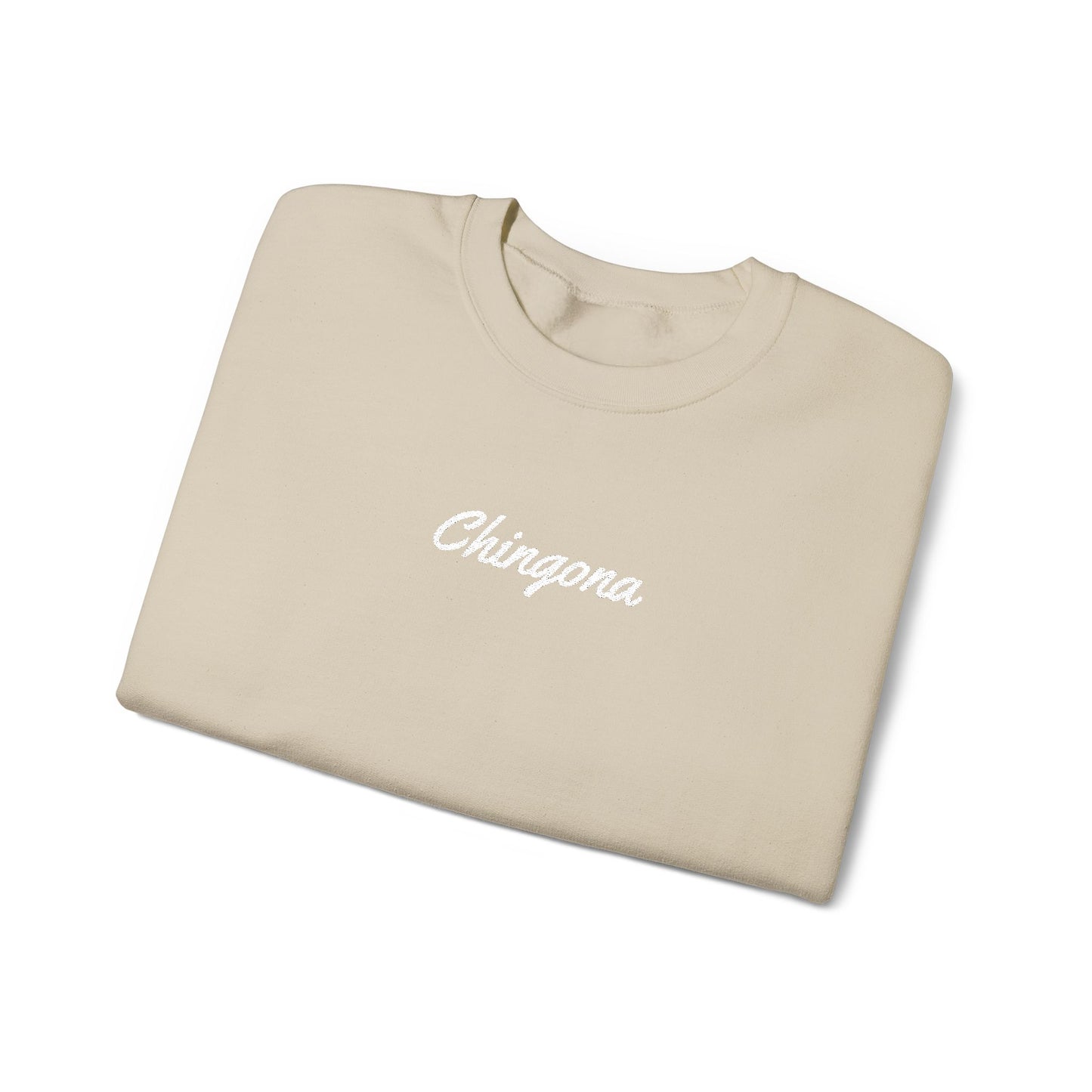Chingona Embroidery Heavy Blend Crewneck Sweatshirt