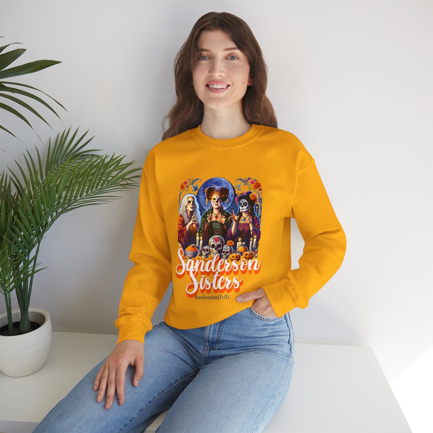 Sanderson Sisters Crewneck Sweatshirt, Halloween Sweatshirt, Casual Fall Fashion, Unisex Sweater, Art Print Sweatshirt