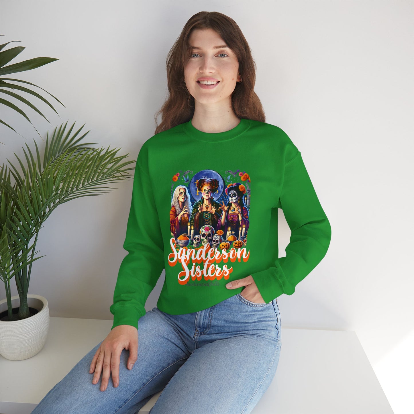 Sanderson Sisters Crewneck Sweatshirt, Halloween Sweatshirt, Casual Fall Fashion, Unisex Sweater, Art Print Sweatshirt