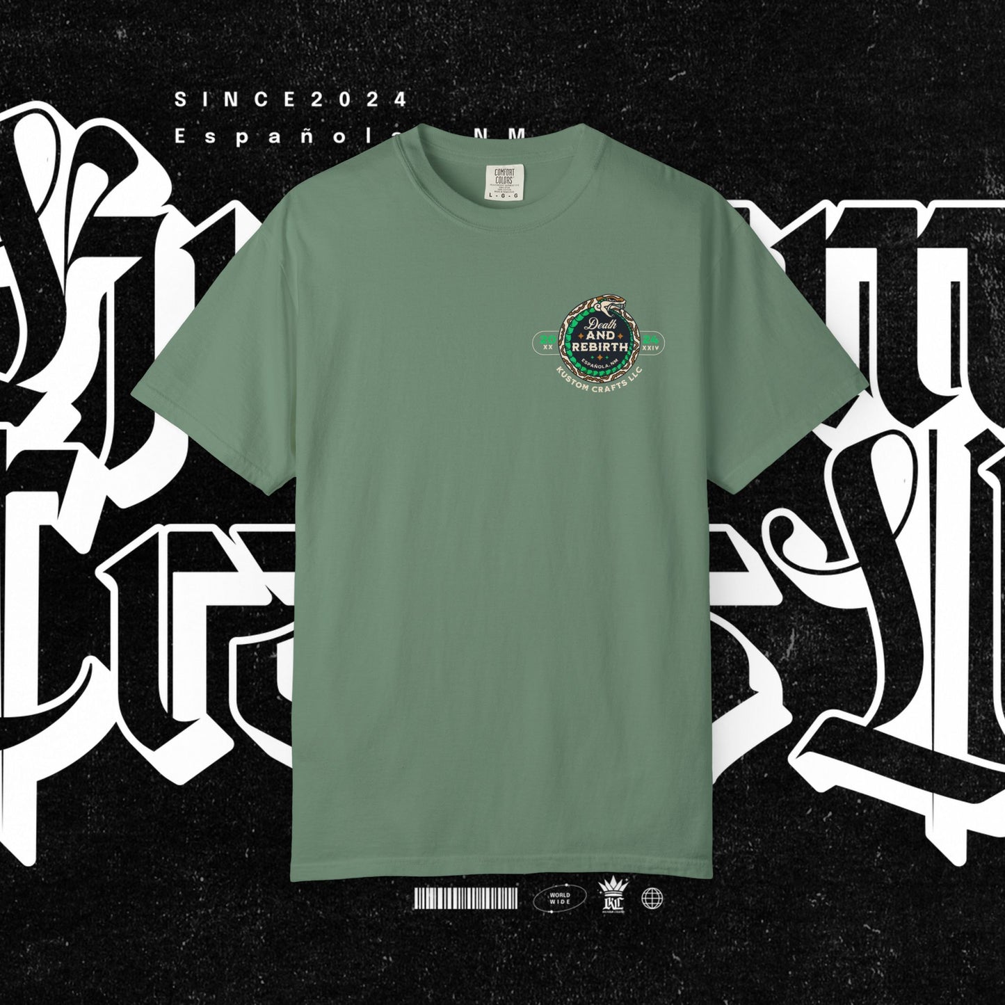 Death and Rebirth Snake Graphic Tee, Death Rebirth Unisex T-shirt, Streetwear Alternative Fashion, Serpent Design Shirt, Edgy Clothing