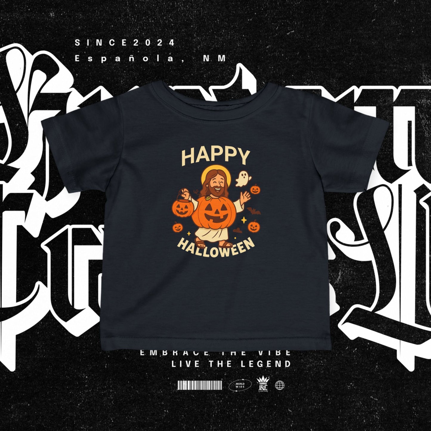 Happy Halloween from Jesus, Religious Baby Shirt, Halloween Costume, Christian Baby Clothing, Trick or Treat Outfit