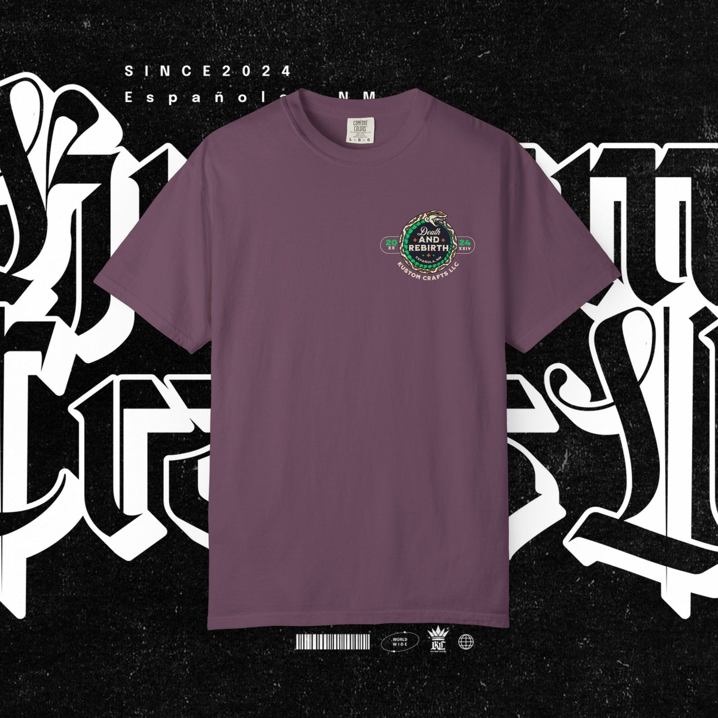 Death and Rebirth Snake Graphic Tee, Death Rebirth Unisex T-shirt, Streetwear Alternative Fashion, Serpent Design Shirt, Edgy Clothing