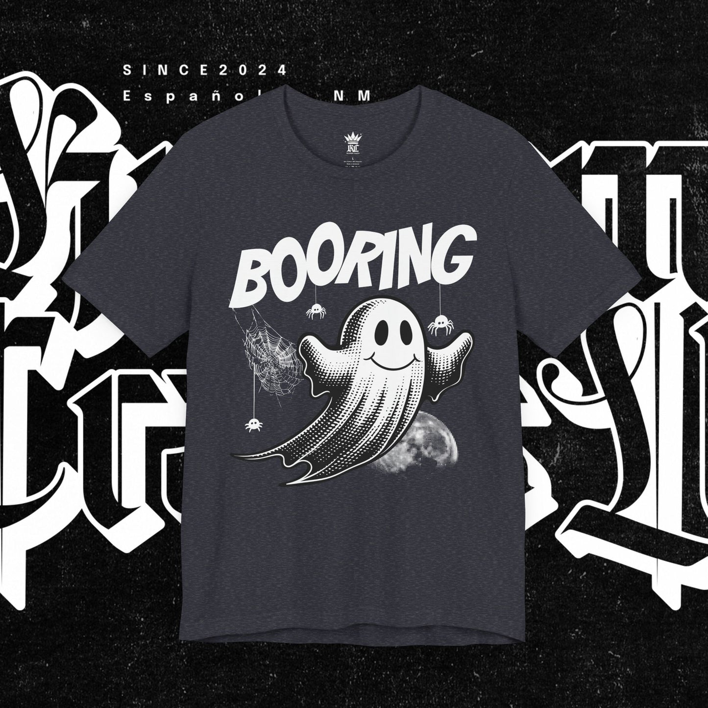 Ghostly Boo-Ring Fun Tee - Spooky Vibes, Perfect for Halloween, Casual Wear, Gift for Ghost Lovers, Graphic Tee, Trendy Outfit