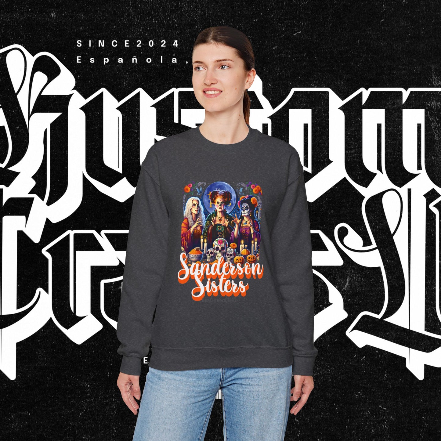 Sanderson Sisters Crewneck Sweatshirt, Halloween Sweatshirt, Casual Fall Fashion, Unisex Sweater, Art Print Sweatshirt