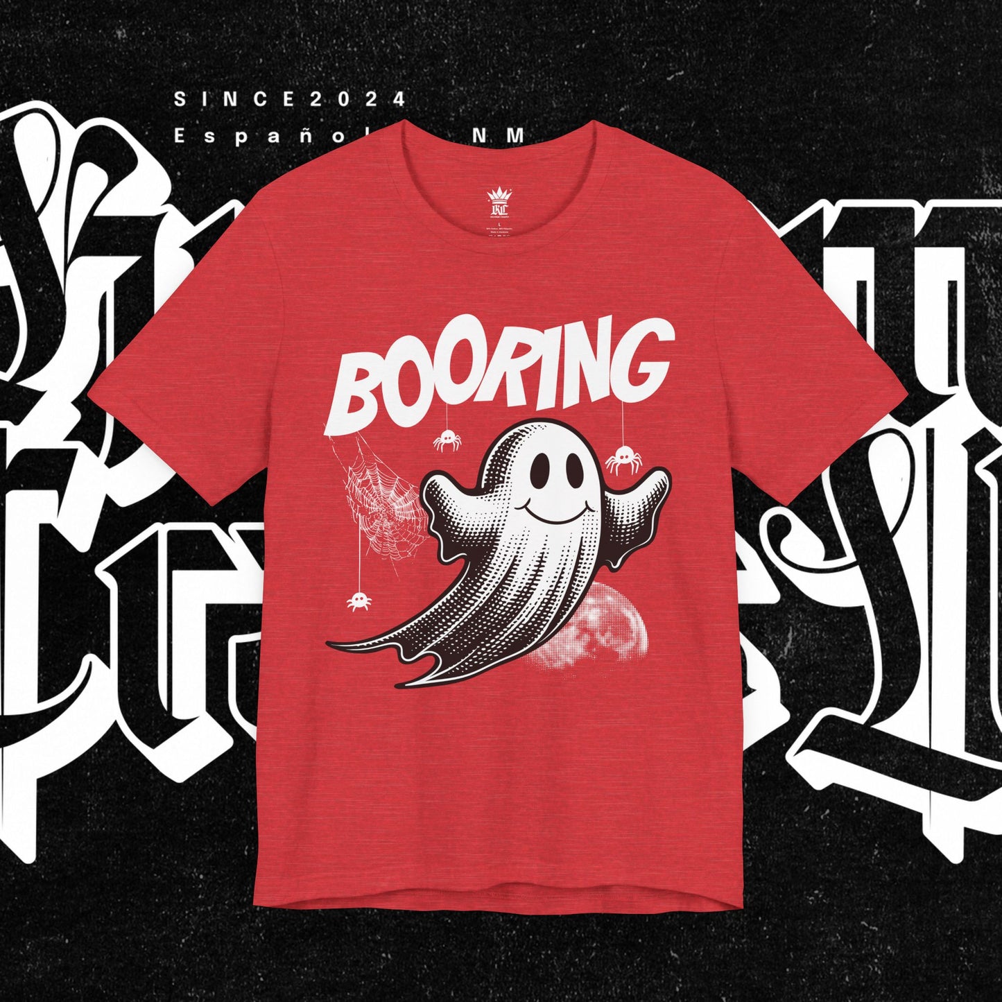 Ghostly Boo-Ring Fun Tee - Spooky Vibes, Perfect for Halloween, Casual Wear, Gift for Ghost Lovers, Graphic Tee, Trendy Outfit