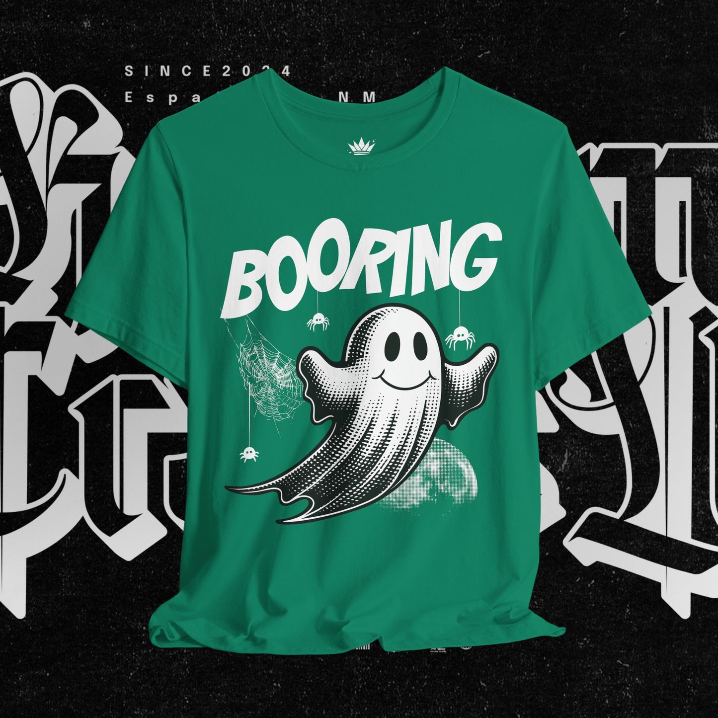 Ghostly Boo-Ring Fun Tee - Spooky Vibes, Perfect for Halloween, Casual Wear, Gift for Ghost Lovers, Graphic Tee, Trendy Outfit
