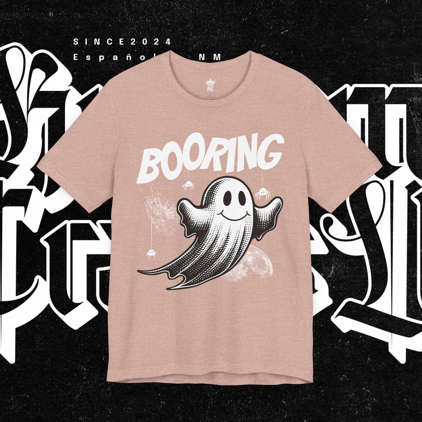 Ghostly Boo-Ring Fun Tee - Spooky Vibes, Perfect for Halloween, Casual Wear, Gift for Ghost Lovers, Graphic Tee, Trendy Outfit
