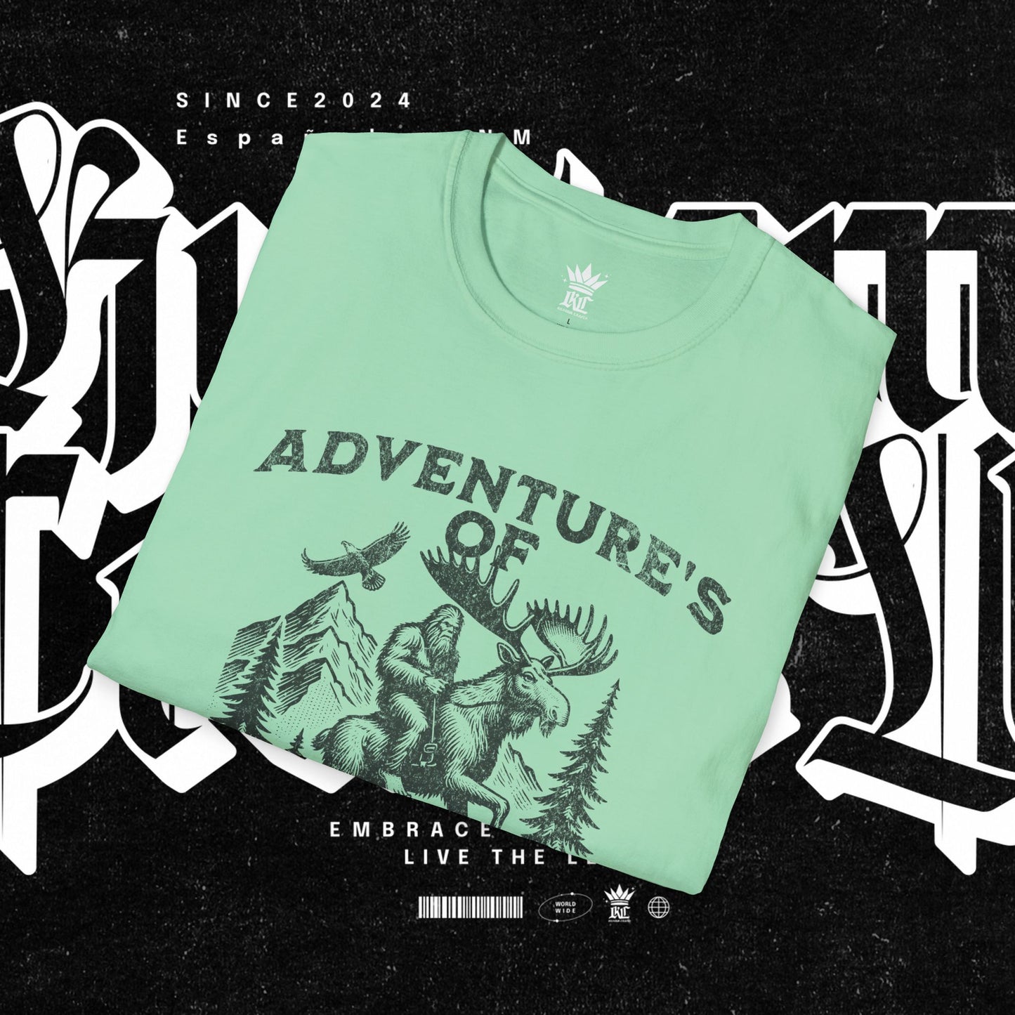 Adventure's of Bigfoot & Marty The Moose Unisex T-Shirt, Travel Tee, Outdoor Graphic Shirt, Nature Lover Gift, Moose Adventure Apparel