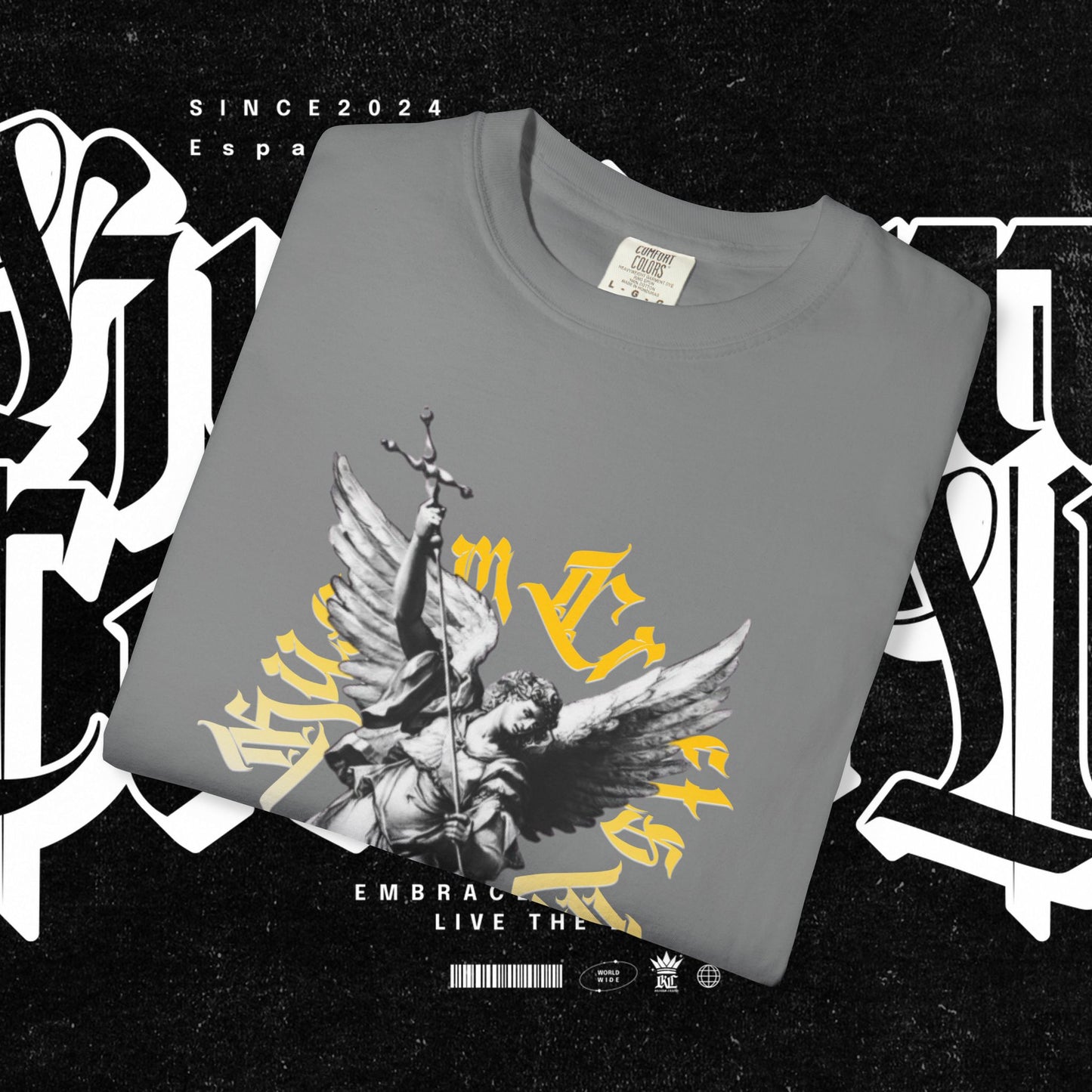 Saint Micheal Vintage-Inspired Graphic T-Shirt featuring Angel Design, Perfect for Casual Wear, Gift for Art Lovers, Streetwear Essential, Unisex Tee