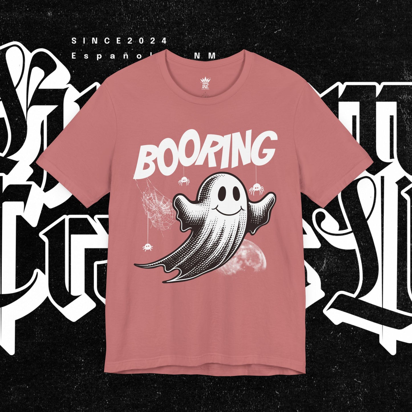 Ghostly Boo-Ring Fun Tee - Spooky Vibes, Perfect for Halloween, Casual Wear, Gift for Ghost Lovers, Graphic Tee, Trendy Outfit