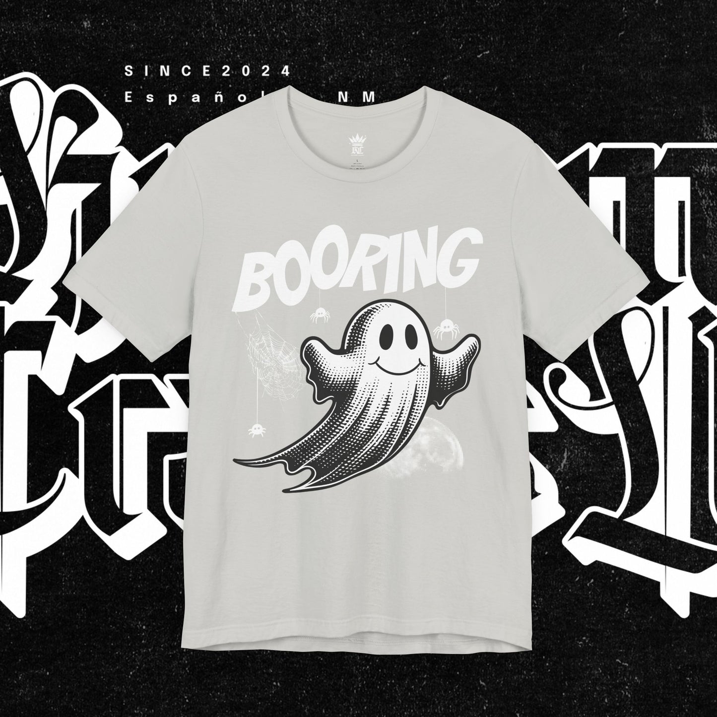 Ghostly Boo-Ring Fun Tee - Spooky Vibes, Perfect for Halloween, Casual Wear, Gift for Ghost Lovers, Graphic Tee, Trendy Outfit