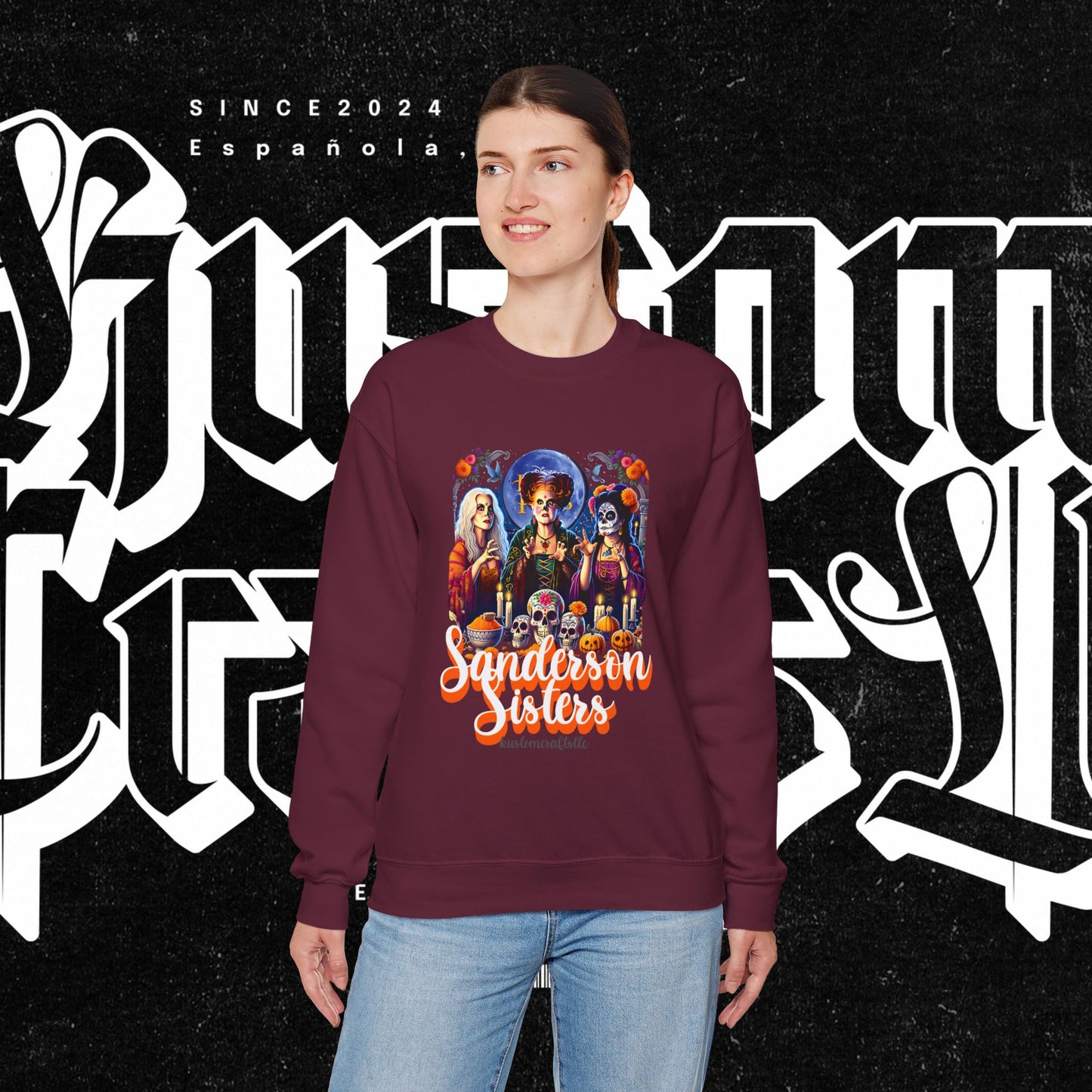 Sanderson Sisters Crewneck Sweatshirt, Halloween Sweatshirt, Casual Fall Fashion, Unisex Sweater, Art Print Sweatshirt