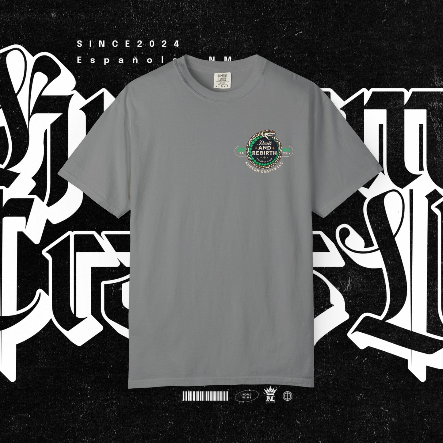 Death and Rebirth Snake Graphic Tee, Death Rebirth Unisex T-shirt, Streetwear Alternative Fashion, Serpent Design Shirt, Edgy Clothing