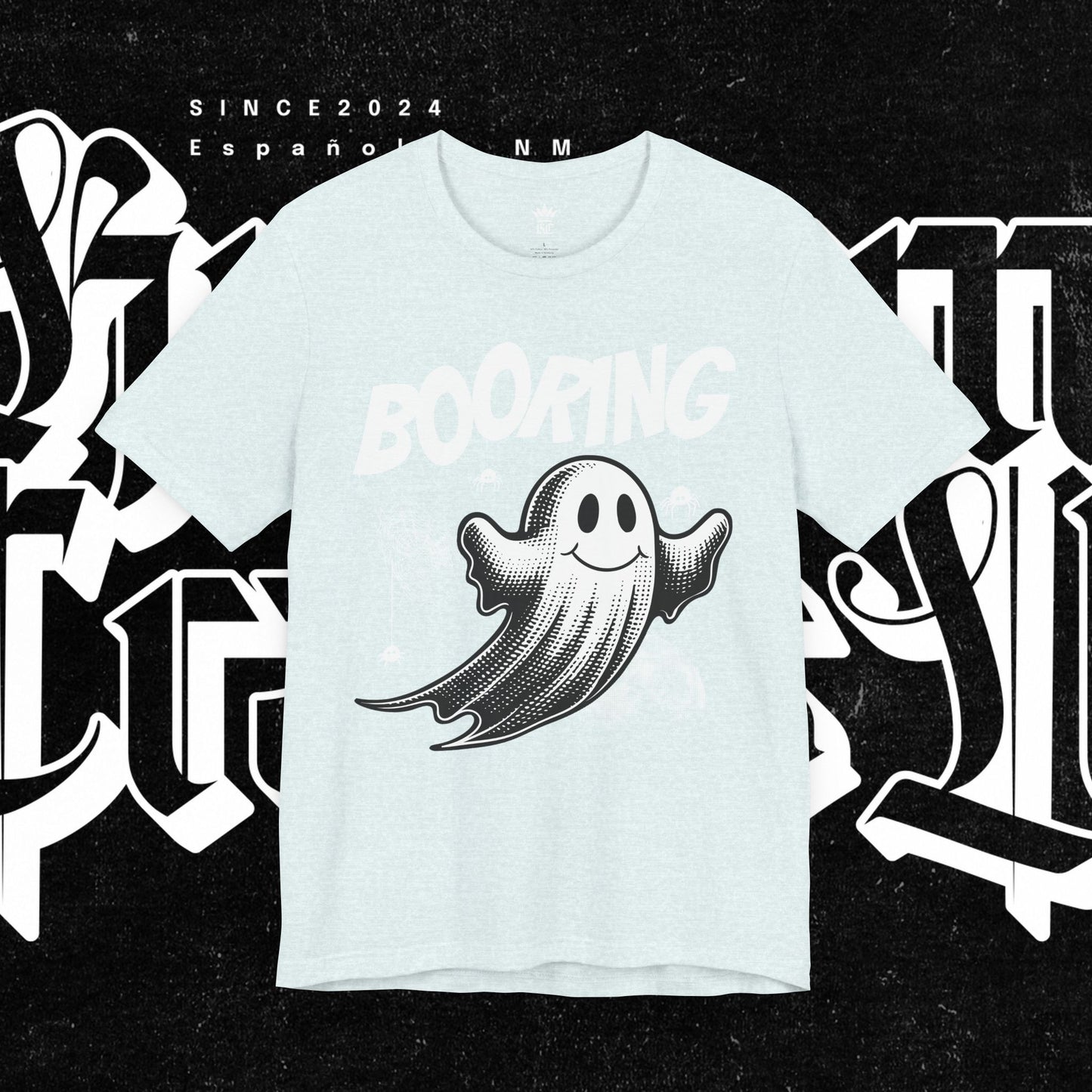 Ghostly Boo-Ring Fun Tee - Spooky Vibes, Perfect for Halloween, Casual Wear, Gift for Ghost Lovers, Graphic Tee, Trendy Outfit