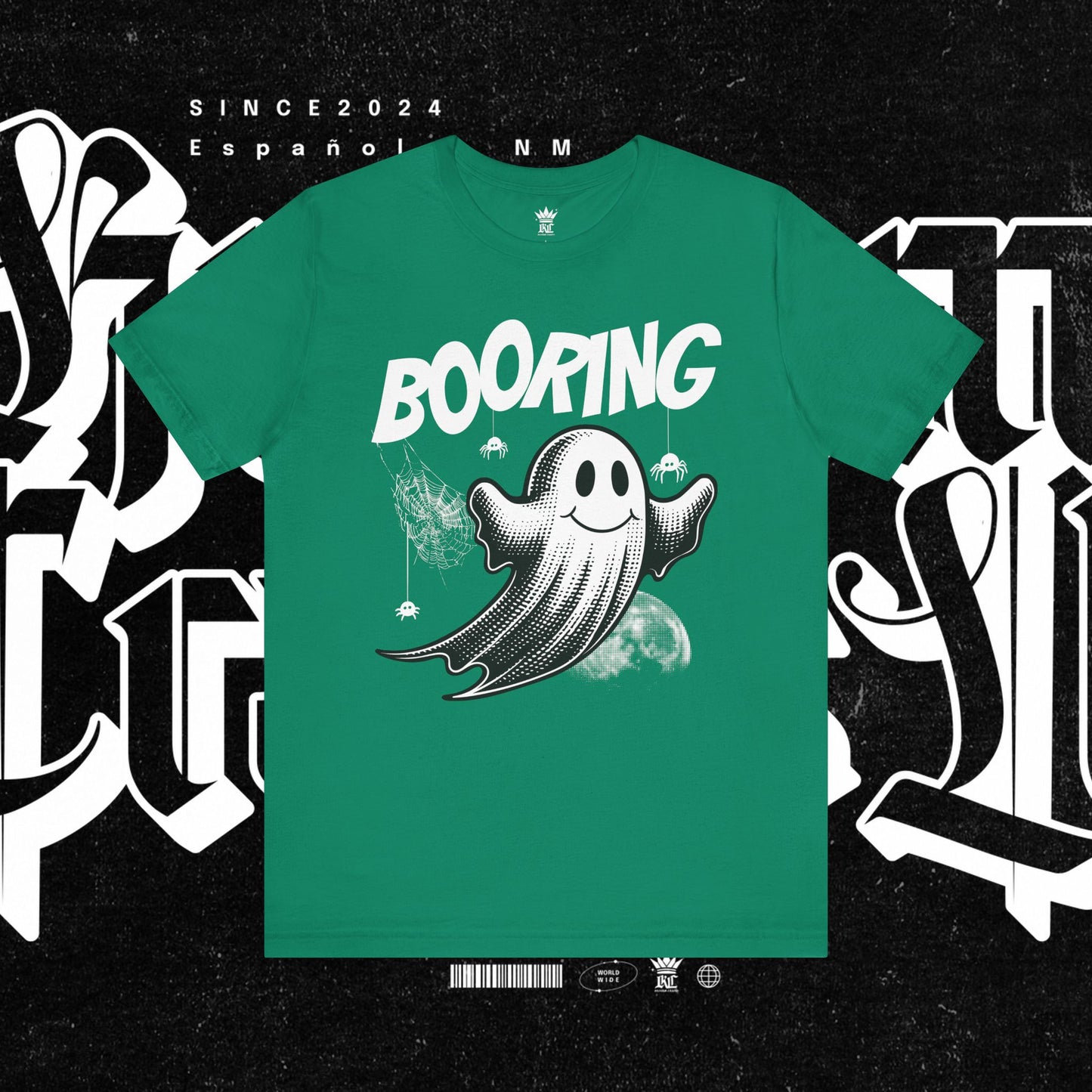Ghostly Boo-Ring Fun Tee - Spooky Vibes, Perfect for Halloween, Casual Wear, Gift for Ghost Lovers, Graphic Tee, Trendy Outfit