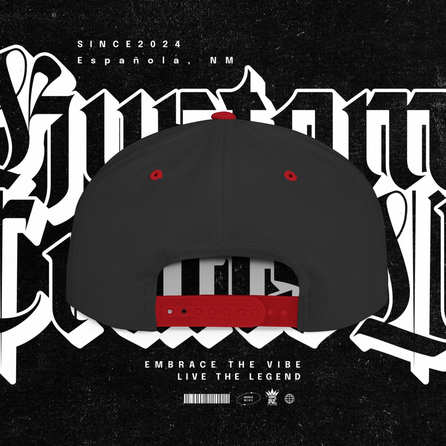 Custom Flat Bill Snapback Hat | Embrace the Vibe, Live the Legend | Perfect for Streetwear, Festivals, Casual Outings, Gifts