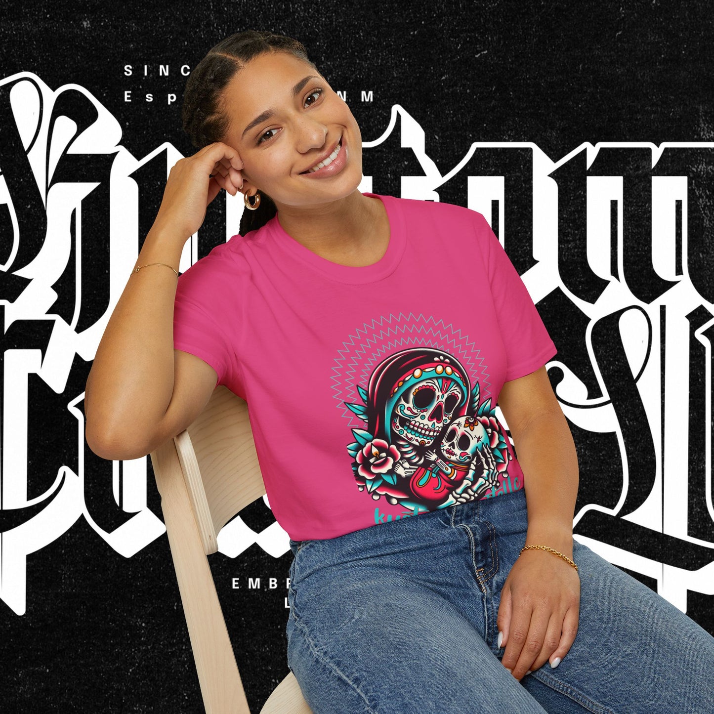 La Madre Day of the Dead Skull T-Shirt, Graphic Tee, Unisex Shirt, Halloween Costume, Gift for Her, Trendy Graphic Apparel
