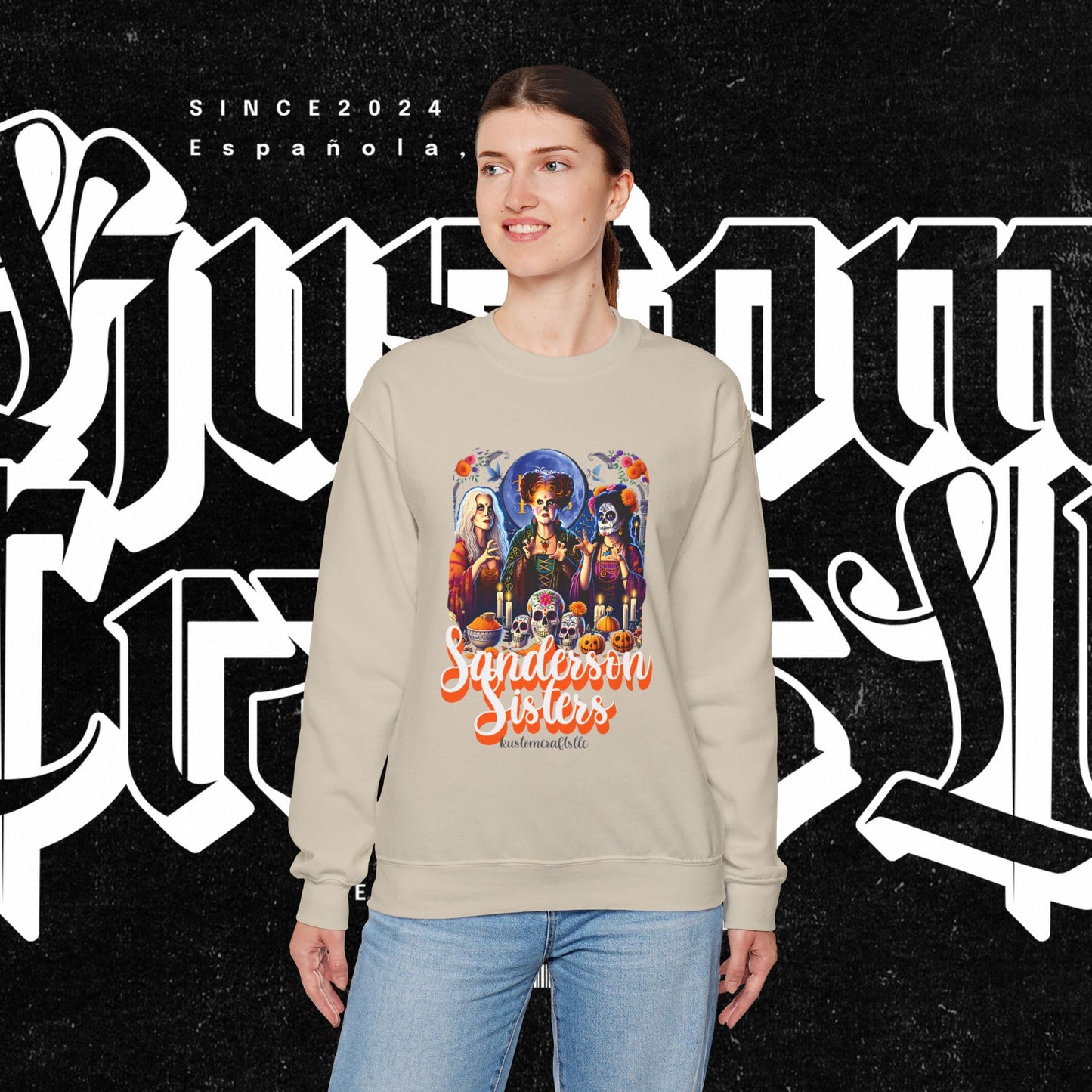 Sanderson Sisters Crewneck Sweatshirt, Halloween Sweatshirt, Casual Fall Fashion, Unisex Sweater, Art Print Sweatshirt