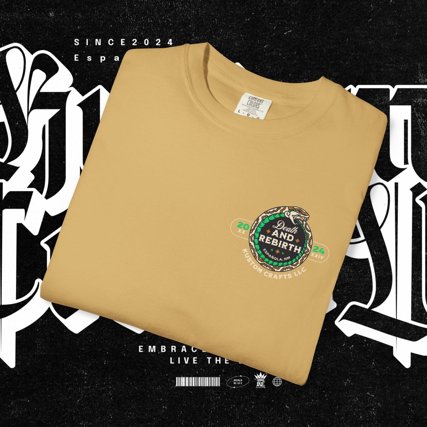 Death and Rebirth Snake Graphic Tee, Death Rebirth Unisex T-shirt, Streetwear Alternative Fashion, Serpent Design Shirt, Edgy Clothing