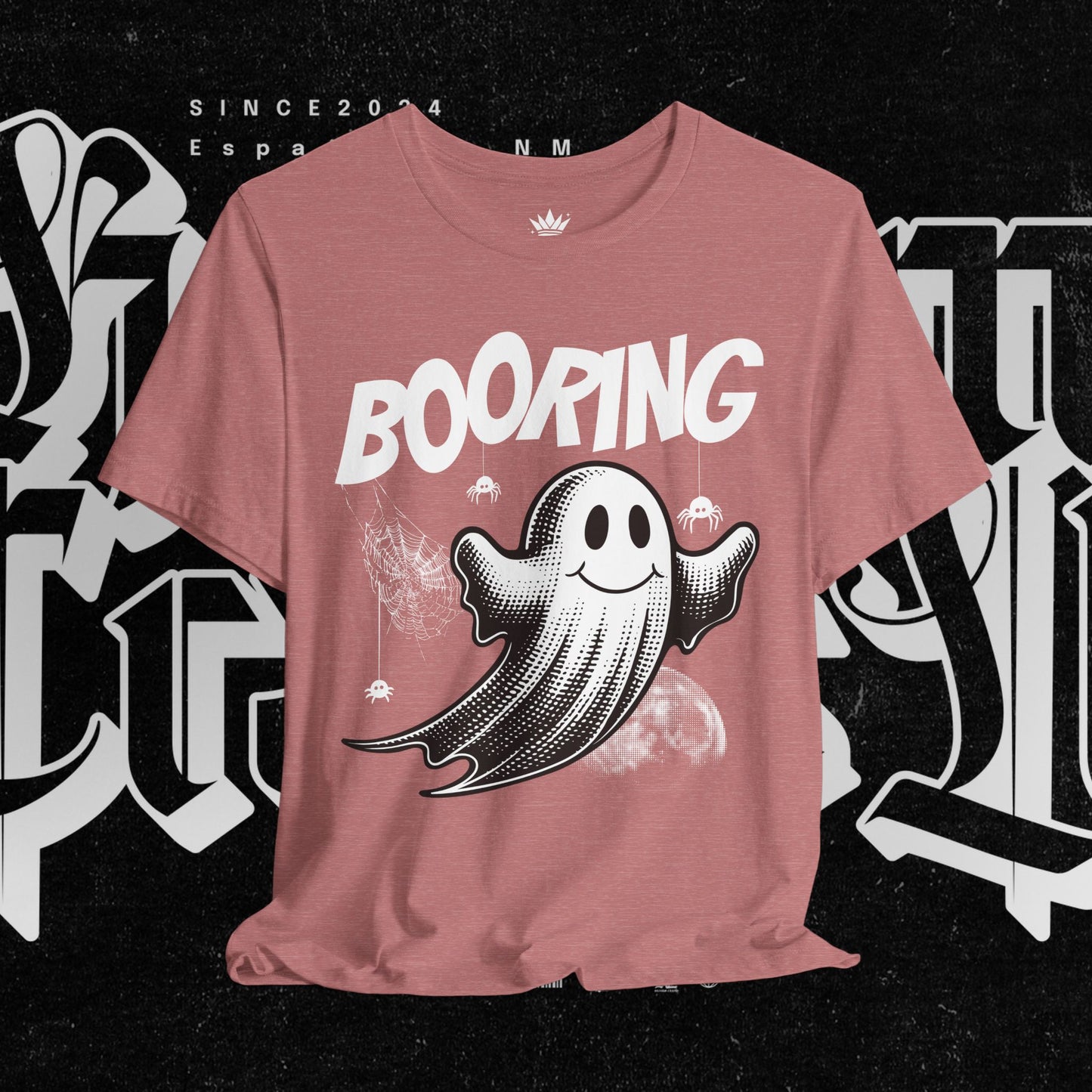 Ghostly Boo-Ring Fun Tee - Spooky Vibes, Perfect for Halloween, Casual Wear, Gift for Ghost Lovers, Graphic Tee, Trendy Outfit