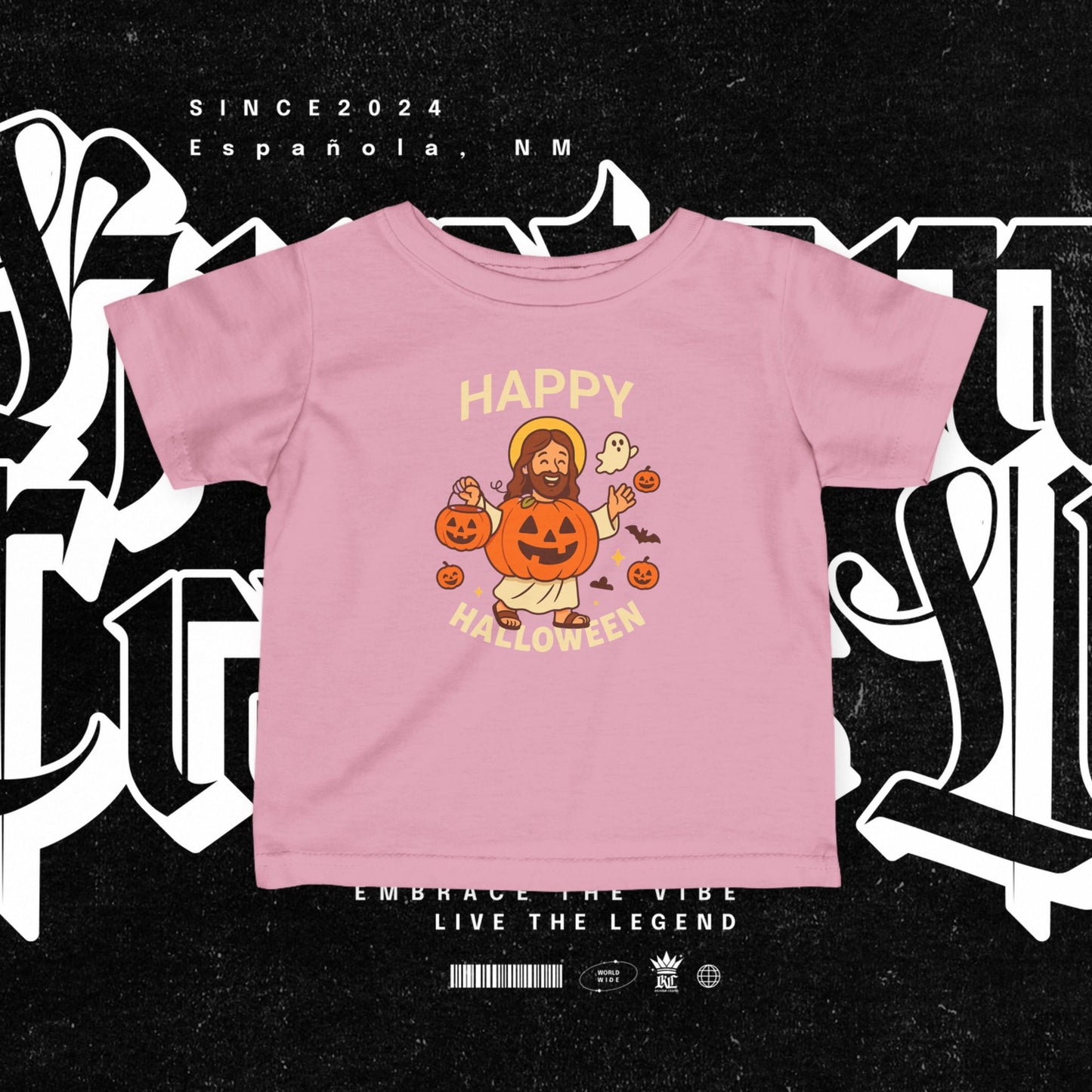 Happy Halloween from Jesus, Religious Baby Shirt, Halloween Costume, Christian Baby Clothing, Trick or Treat Outfit