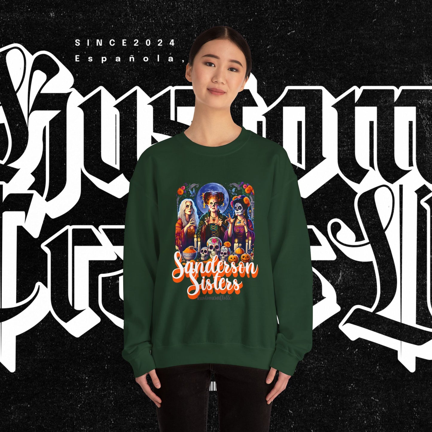 Sanderson Sisters Crewneck Sweatshirt, Halloween Sweatshirt, Casual Fall Fashion, Unisex Sweater, Art Print Sweatshirt