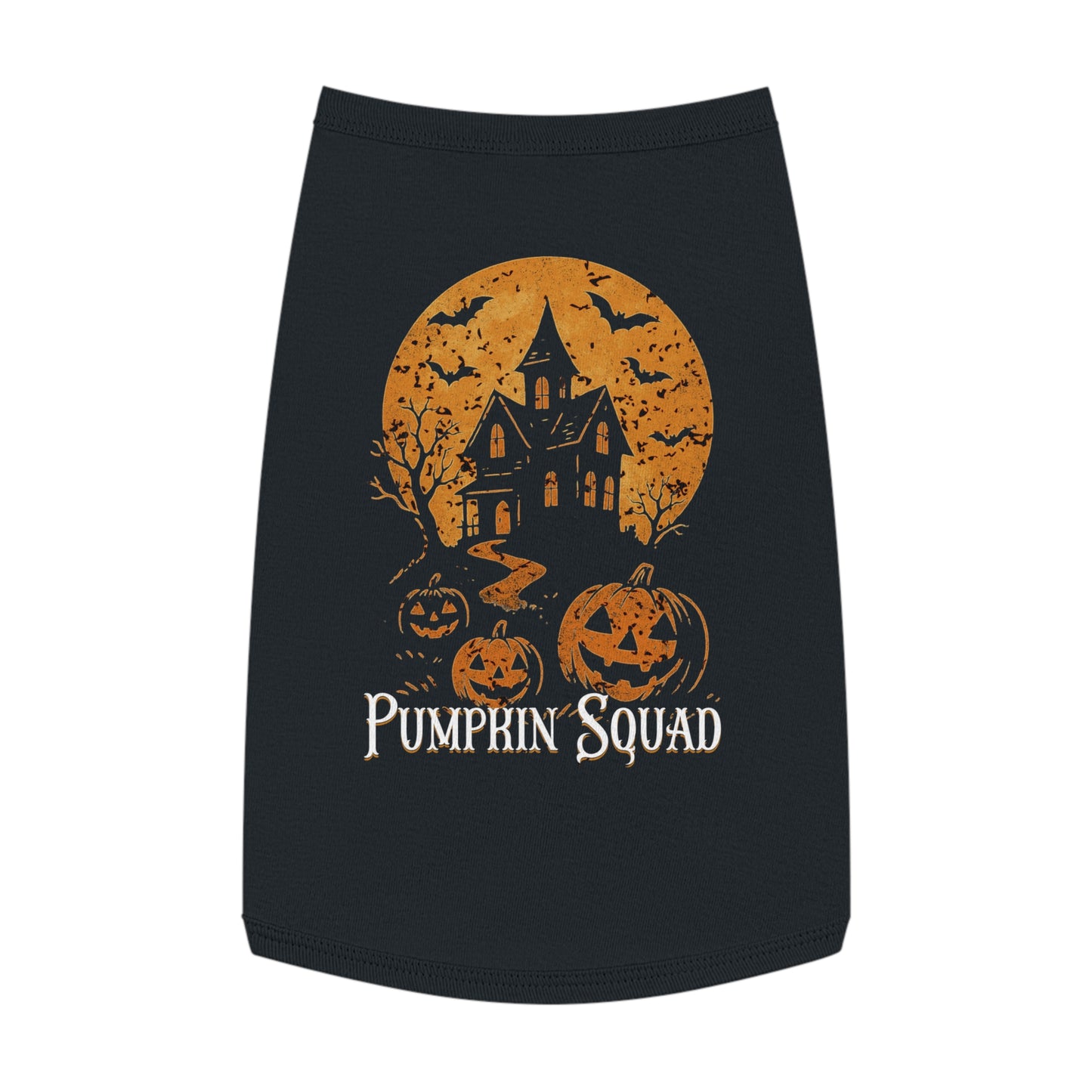 Halloween Pet Tank Top, Pumpkin Squad Dog Shirt, Fall Dog Apparel, Festive Pet Clothing, Halloween Costume for Pets
