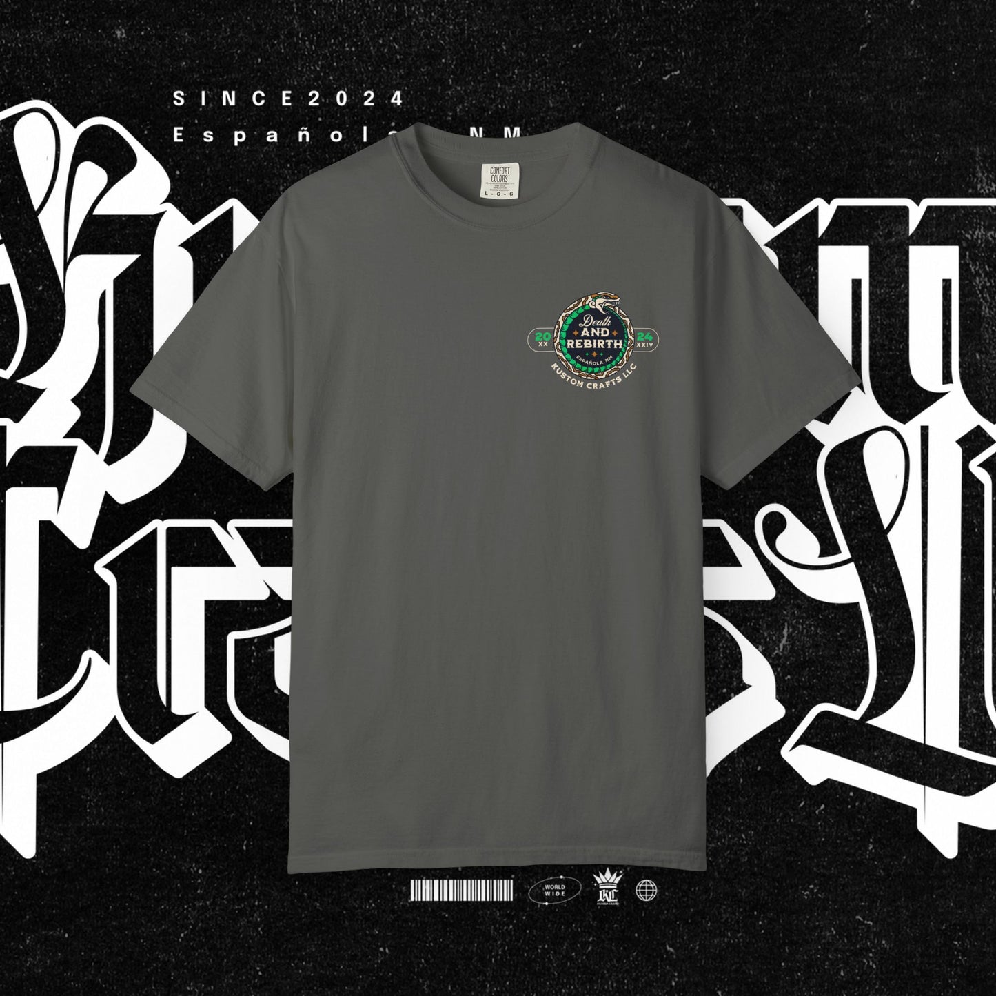 Death and Rebirth Snake Graphic Tee, Death Rebirth Unisex T-shirt, Streetwear Alternative Fashion, Serpent Design Shirt, Edgy Clothing