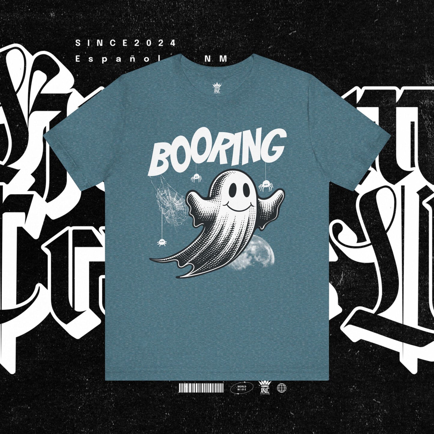 Ghostly Boo-Ring Fun Tee - Spooky Vibes, Perfect for Halloween, Casual Wear, Gift for Ghost Lovers, Graphic Tee, Trendy Outfit