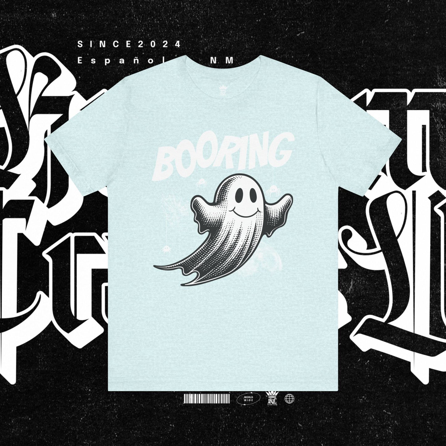 Ghostly Boo-Ring Fun Tee - Spooky Vibes, Perfect for Halloween, Casual Wear, Gift for Ghost Lovers, Graphic Tee, Trendy Outfit