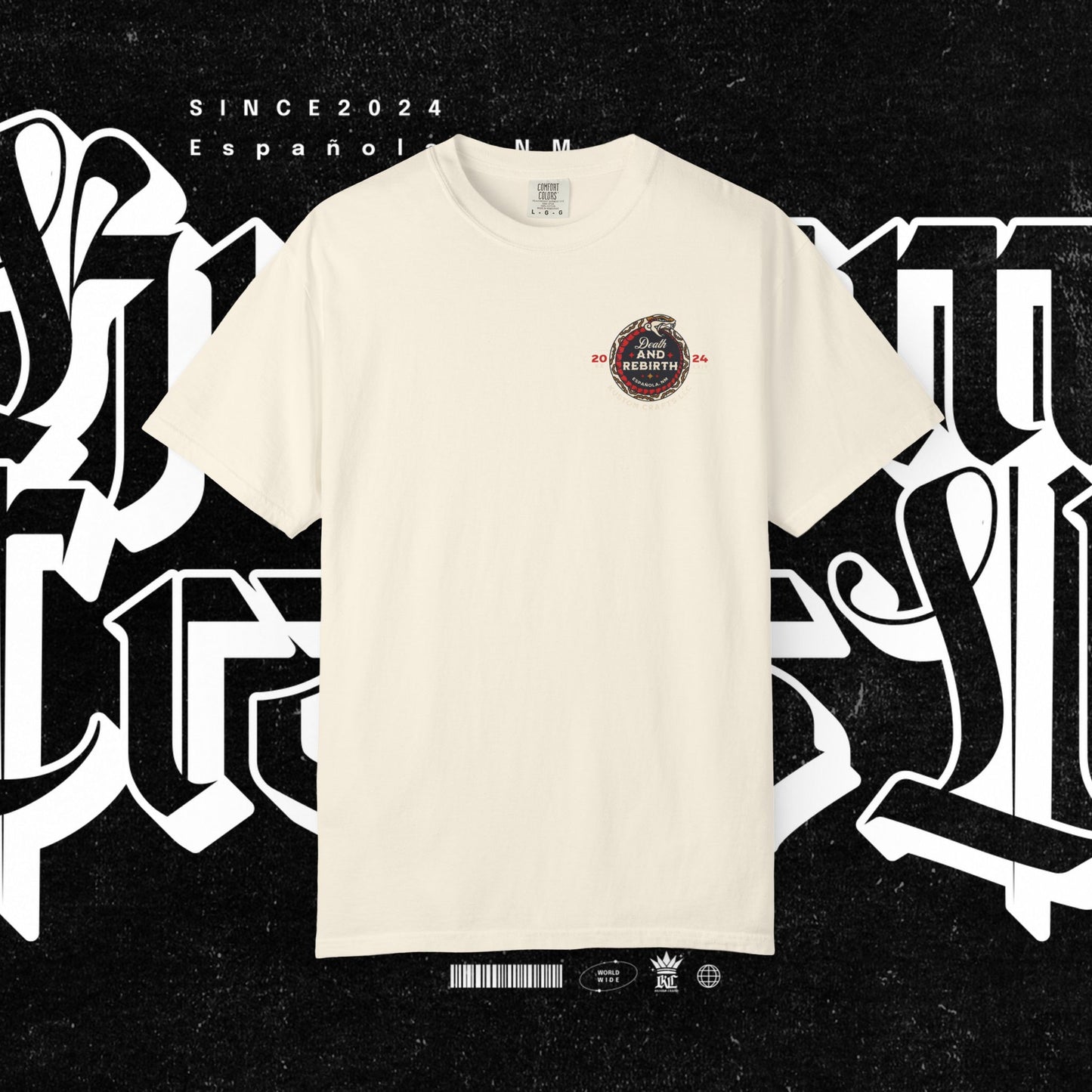 Death and Rebirth Red Snake Graphic Tee, Death Rebirth Unisex T-shirt, Streetwear Alternative Fashion, Serpent Design Shirt, Edgy Clothing