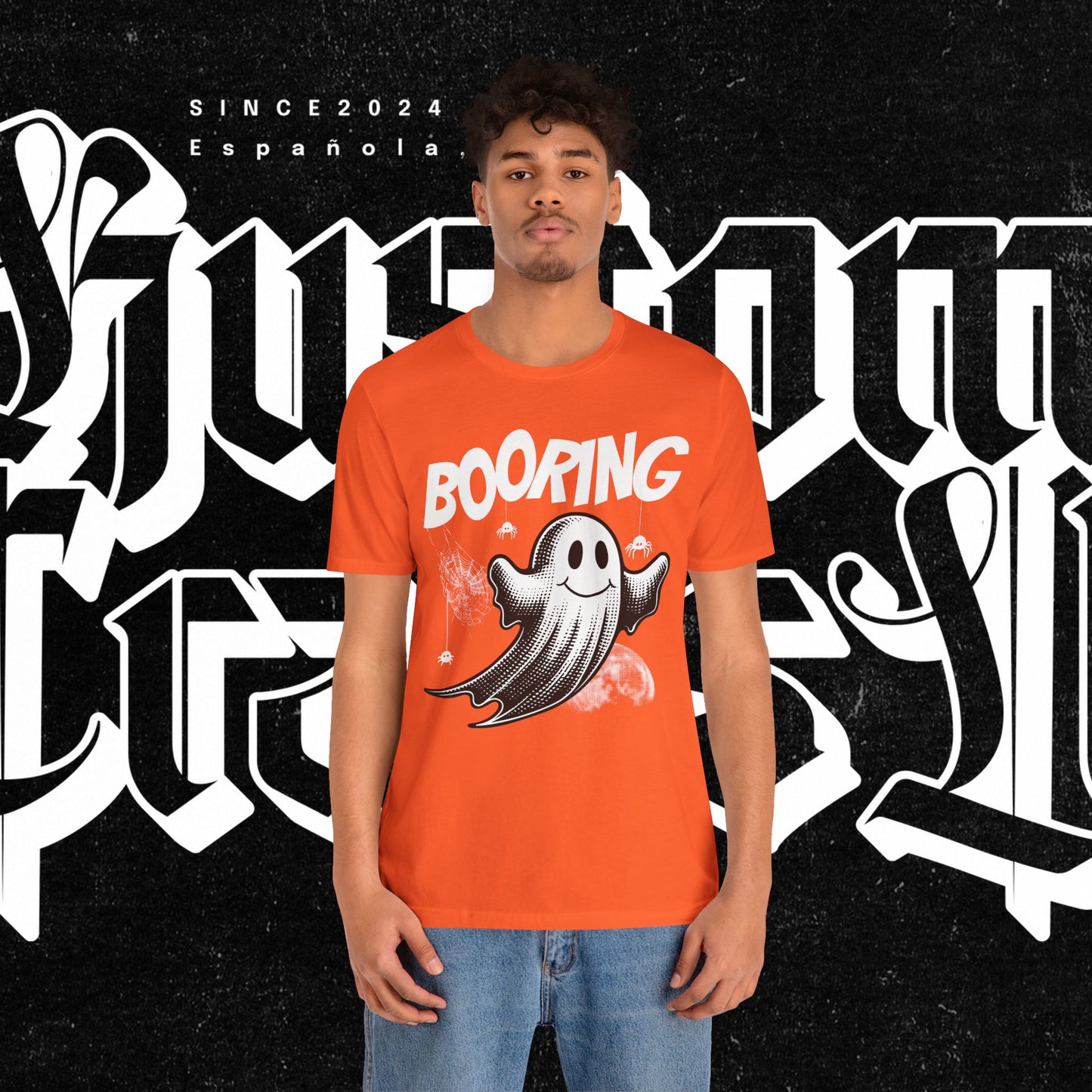 Ghostly Boo-Ring Fun Tee - Spooky Vibes, Perfect for Halloween, Casual Wear, Gift for Ghost Lovers, Graphic Tee, Trendy Outfit