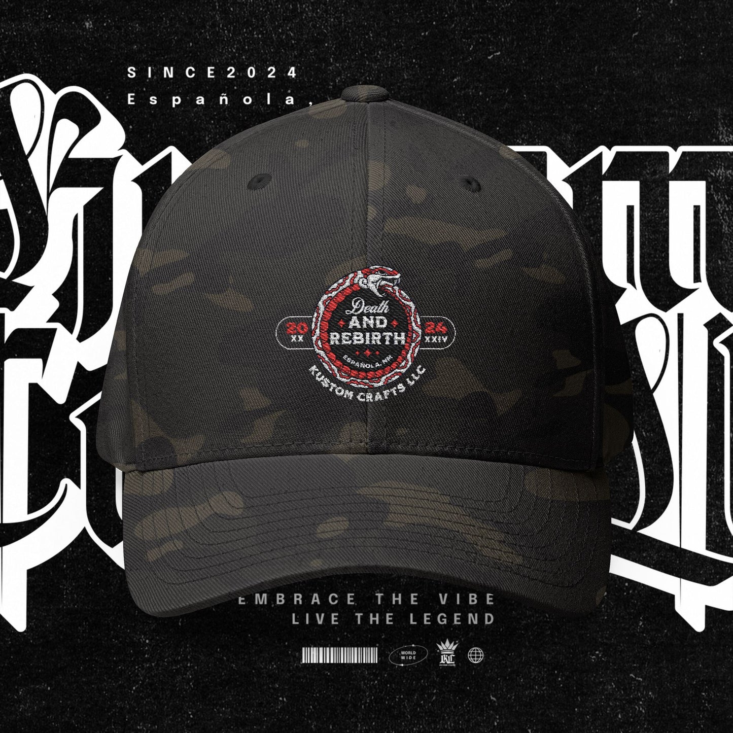 Embroidered Death and Rebirth Cap