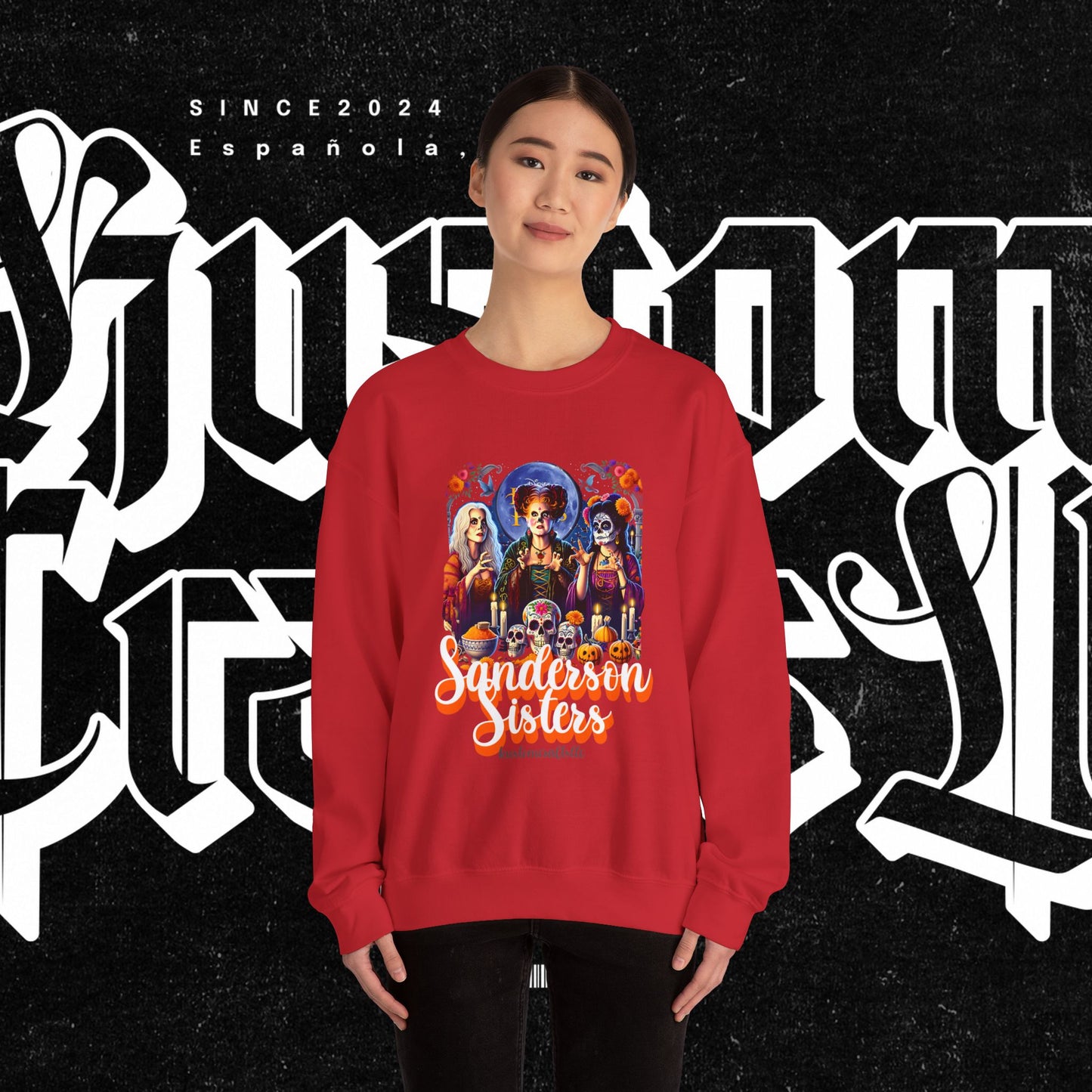 Sanderson Sisters Crewneck Sweatshirt, Halloween Sweatshirt, Casual Fall Fashion, Unisex Sweater, Art Print Sweatshirt