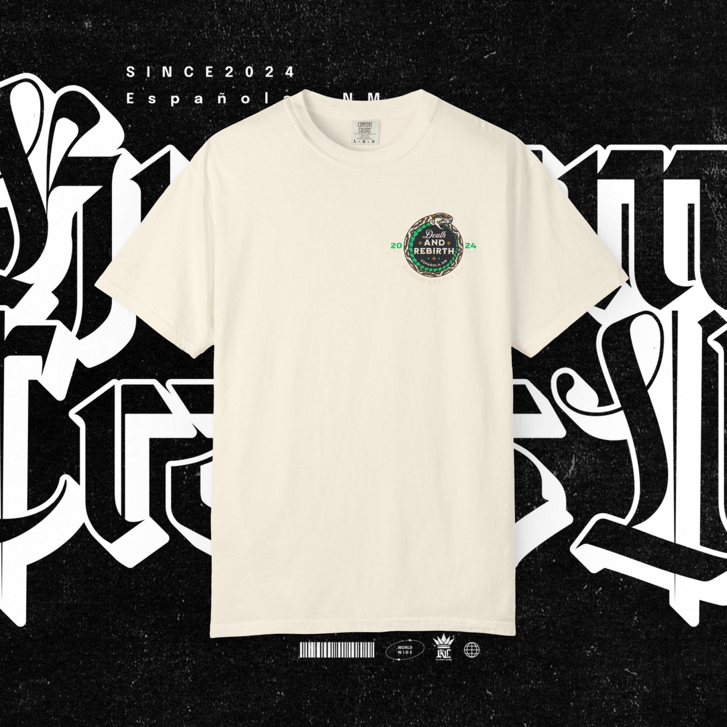 Death and Rebirth Snake Graphic Tee, Death Rebirth Unisex T-shirt, Streetwear Alternative Fashion, Serpent Design Shirt, Edgy Clothing