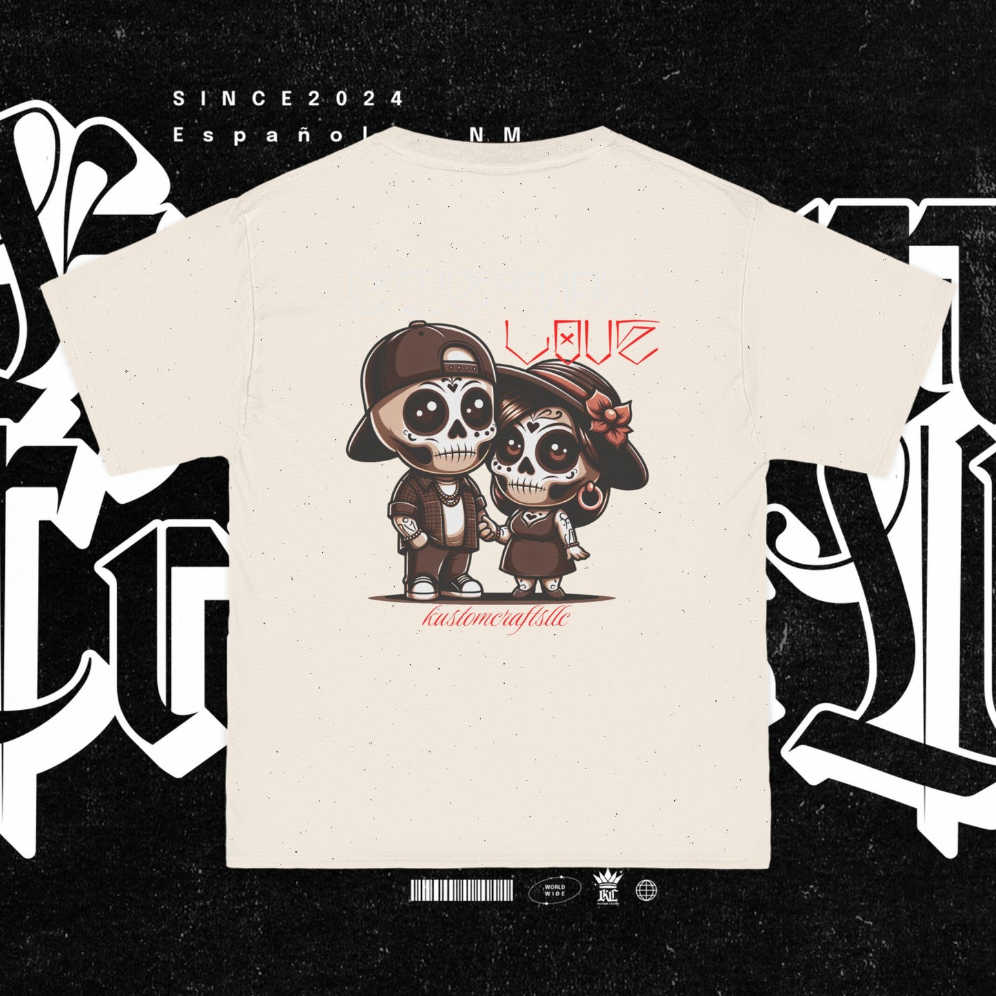 Eternal Love T-Shirt | Day of the Dead Tee, Apparel, Gift for Lovers, Couple's Clothing, Unique Graphic Tee