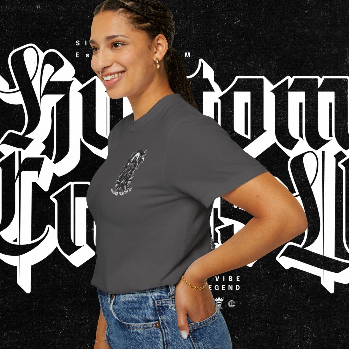 Santa Muerte Unisex T-shirt, Day Of The Dead Tee, Saint Skeleton Shirt, Top, Mexican Folk Art Clothing, Kustom Crafts LLC