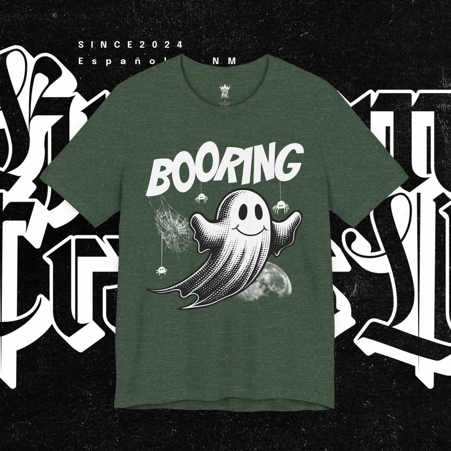 Ghostly Boo-Ring Fun Tee - Spooky Vibes, Perfect for Halloween, Casual Wear, Gift for Ghost Lovers, Graphic Tee, Trendy Outfit