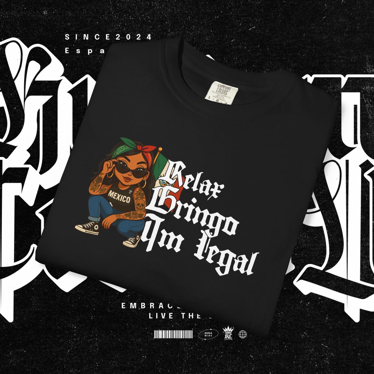 Relax Gringo Im Legal, Cool Casual Wear, Perfect for Festivals, Statement Tee, Gift for Friends, Summer Style