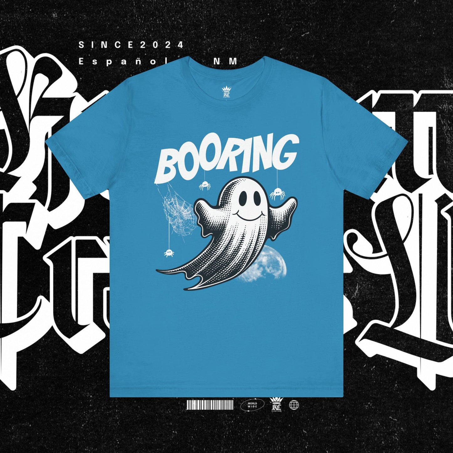 Ghostly Boo-Ring Fun Tee - Spooky Vibes, Perfect for Halloween, Casual Wear, Gift for Ghost Lovers, Graphic Tee, Trendy Outfit