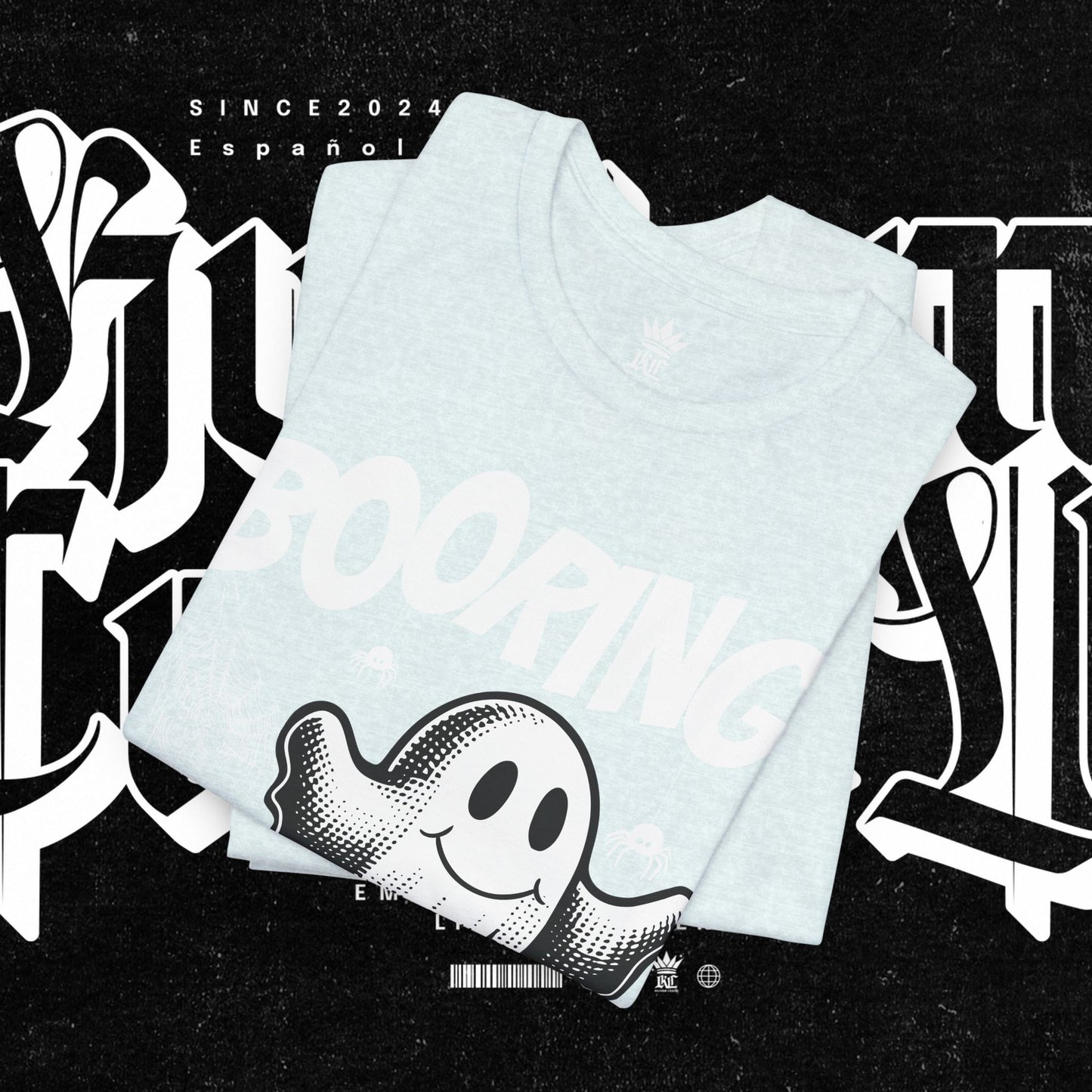 Ghostly Boo-Ring Fun Tee - Spooky Vibes, Perfect for Halloween, Casual Wear, Gift for Ghost Lovers, Graphic Tee, Trendy Outfit