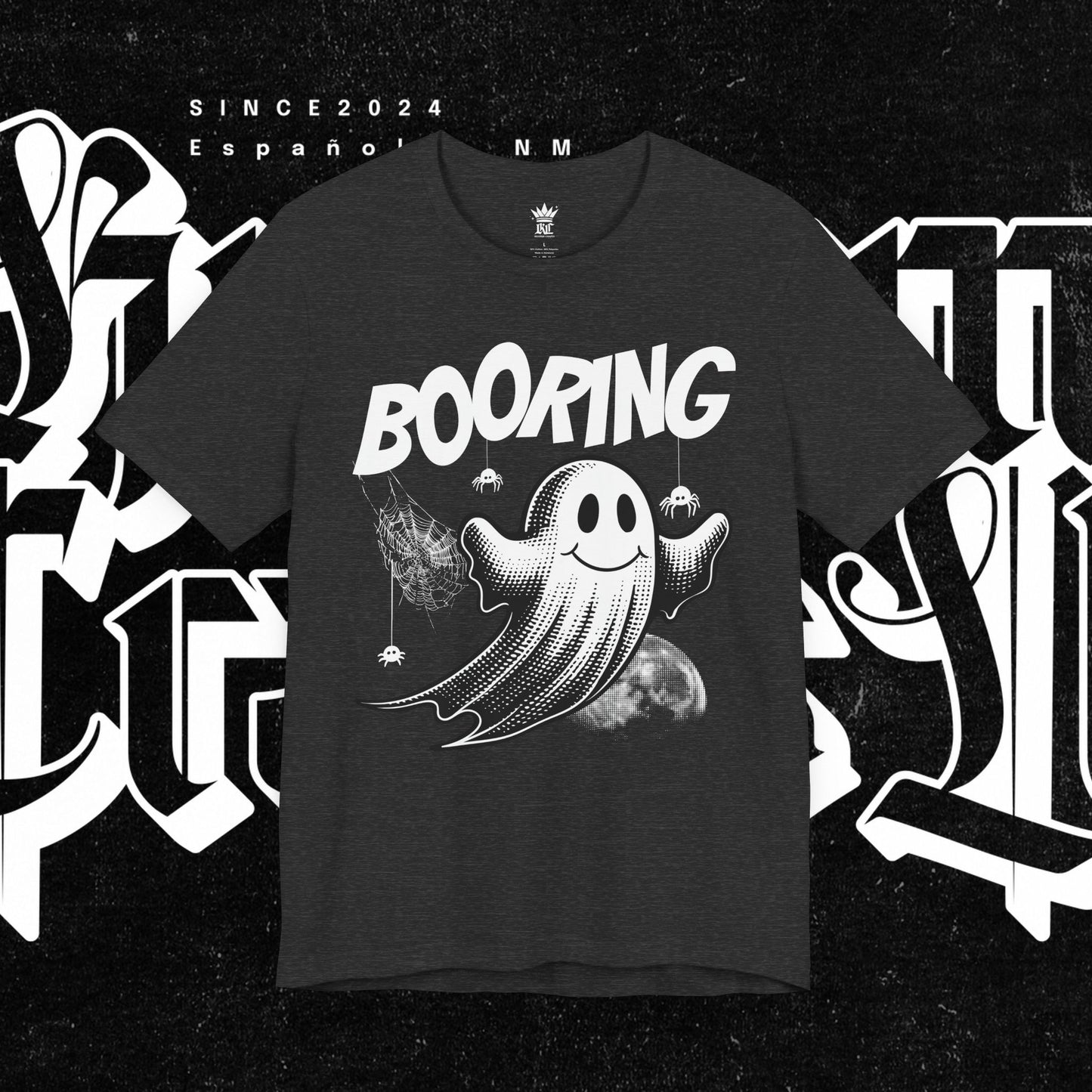 Ghostly Boo-Ring Fun Tee - Spooky Vibes, Perfect for Halloween, Casual Wear, Gift for Ghost Lovers, Graphic Tee, Trendy Outfit