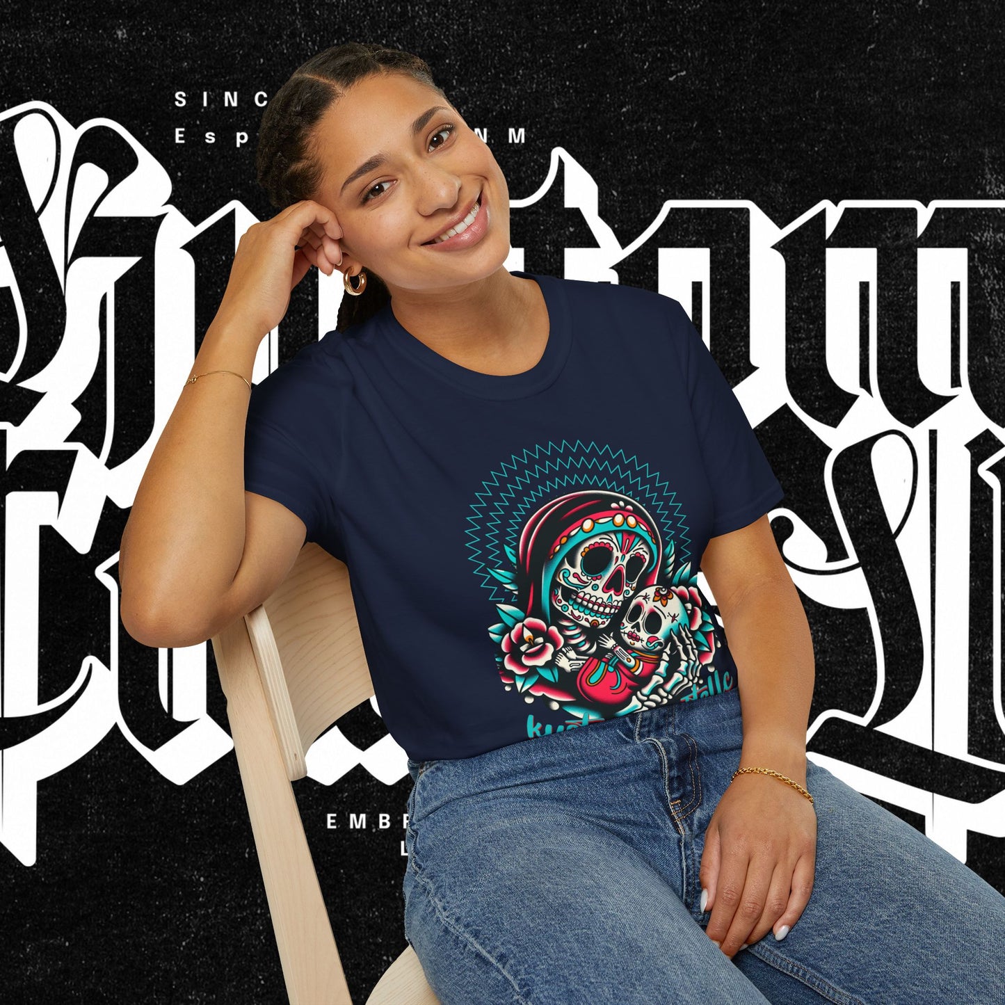 La Madre Day of the Dead Skull T-Shirt, Graphic Tee, Unisex Shirt, Halloween Costume, Gift for Her, Trendy Graphic Apparel