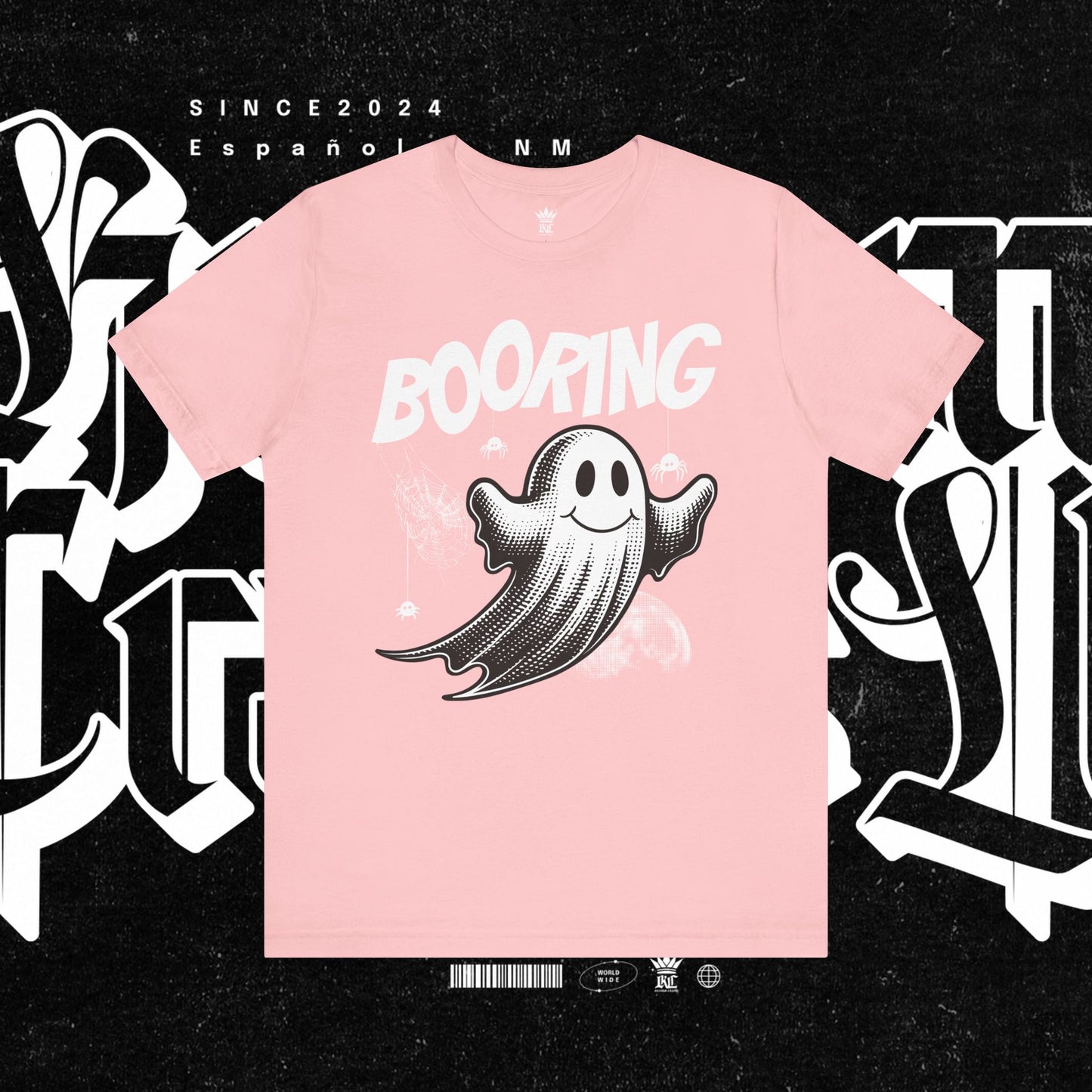 Ghostly Boo-Ring Fun Tee - Spooky Vibes, Perfect for Halloween, Casual Wear, Gift for Ghost Lovers, Graphic Tee, Trendy Outfit
