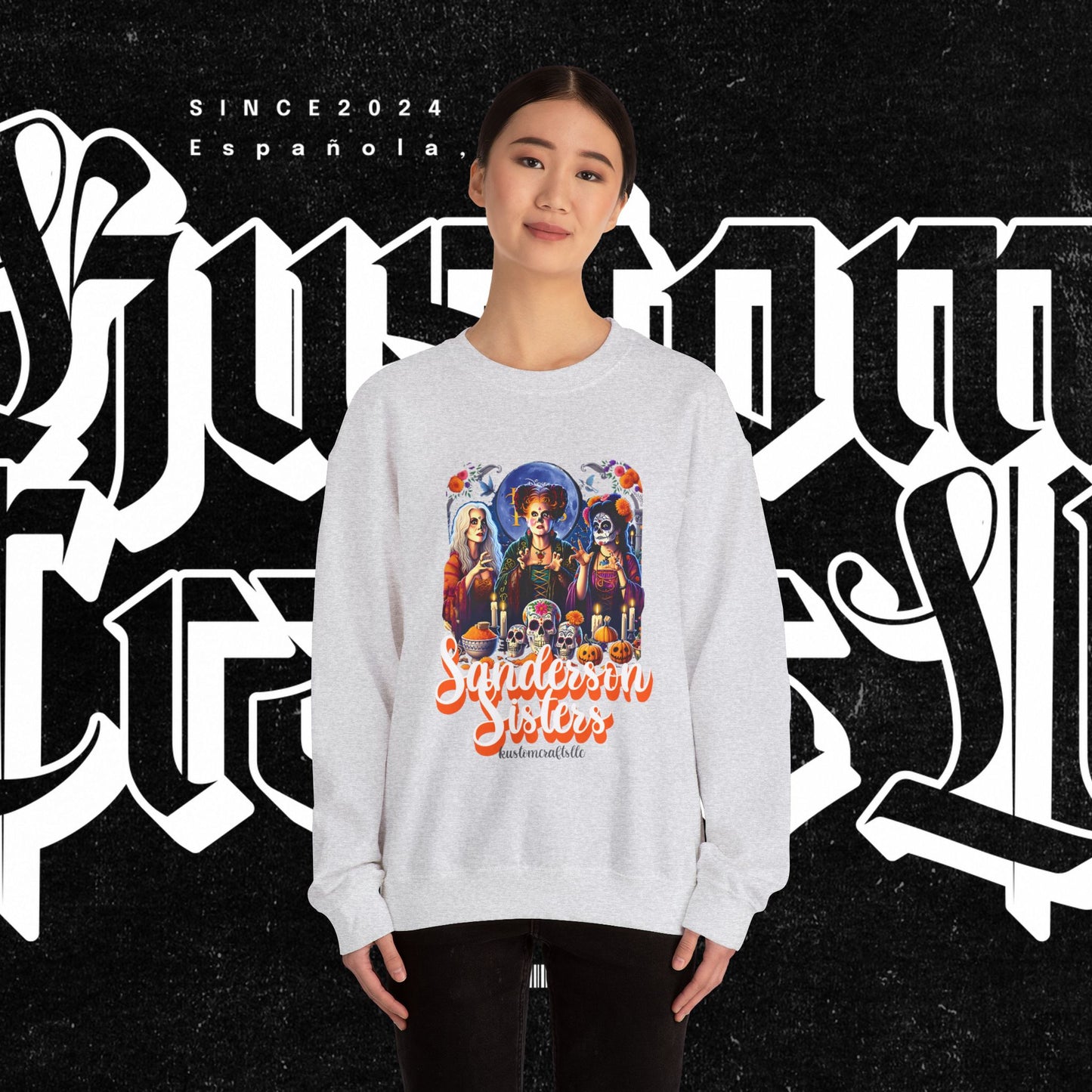 Sanderson Sisters Crewneck Sweatshirt, Halloween Sweatshirt, Casual Fall Fashion, Unisex Sweater, Art Print Sweatshirt