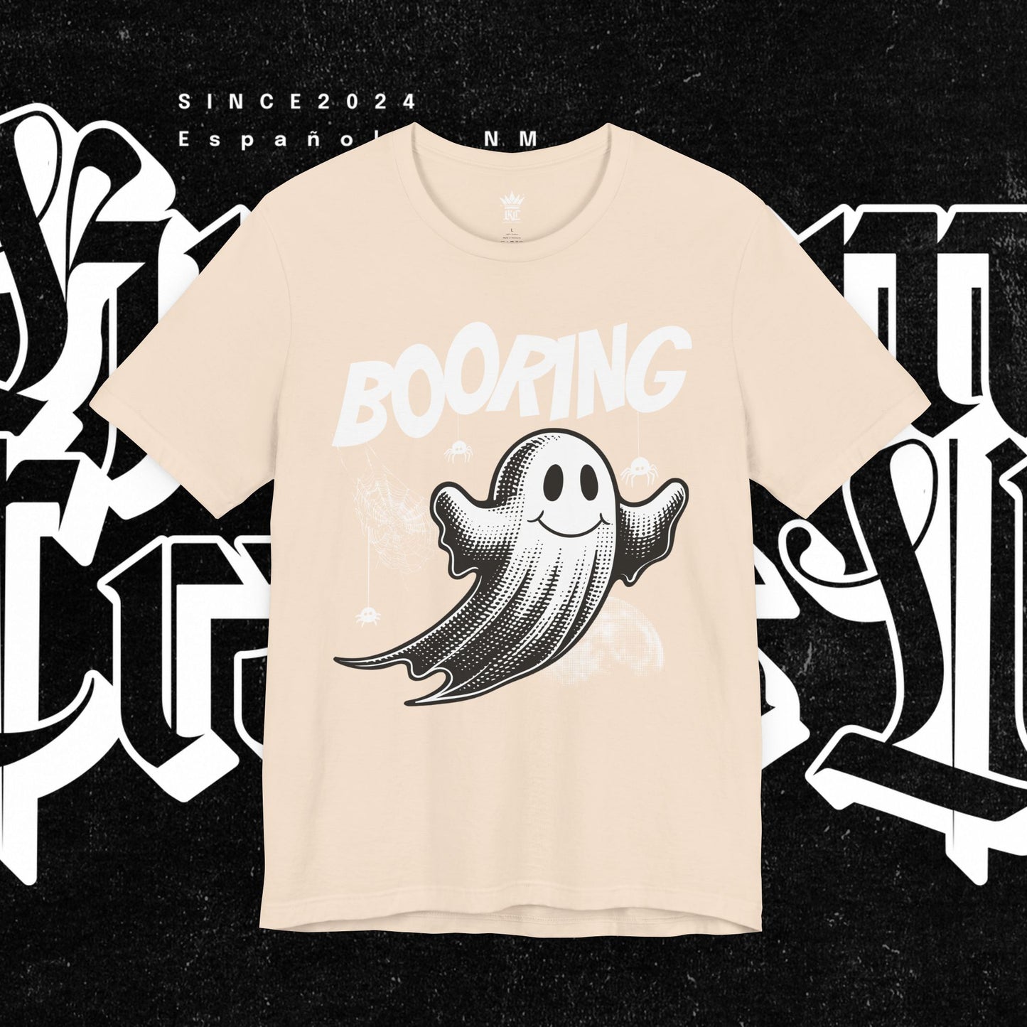 Ghostly Boo-Ring Fun Tee - Spooky Vibes, Perfect for Halloween, Casual Wear, Gift for Ghost Lovers, Graphic Tee, Trendy Outfit