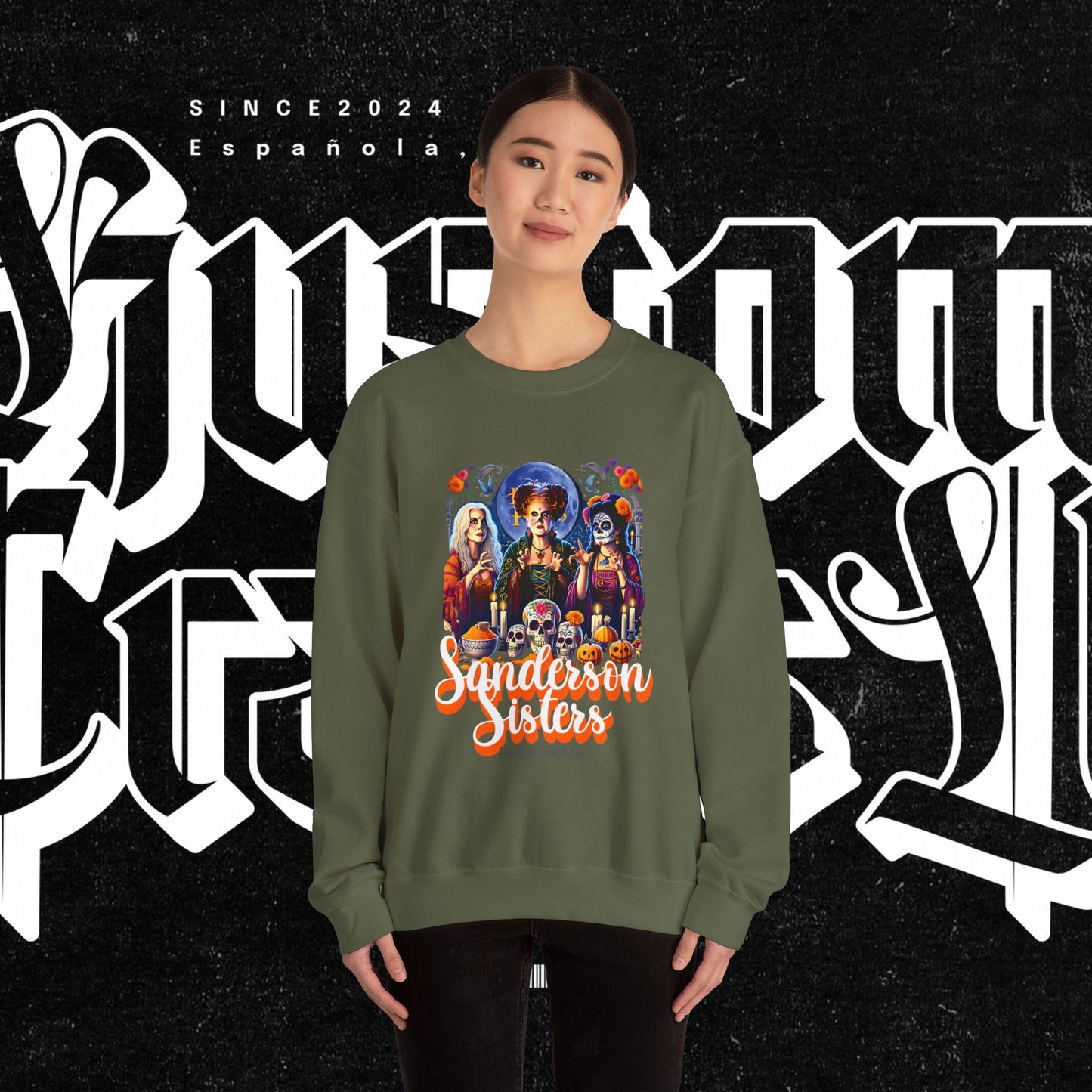 Sanderson Sisters Crewneck Sweatshirt, Halloween Sweatshirt, Casual Fall Fashion, Unisex Sweater, Art Print Sweatshirt