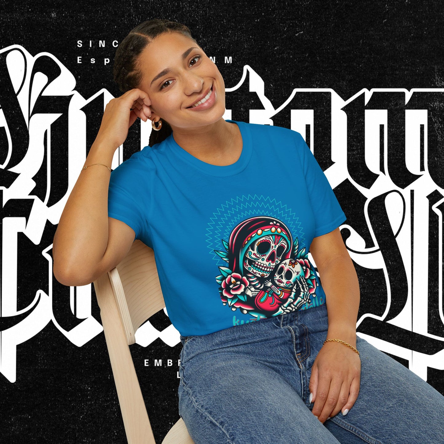 La Madre Day of the Dead Skull T-Shirt, Graphic Tee, Unisex Shirt, Halloween Costume, Gift for Her, Trendy Graphic Apparel