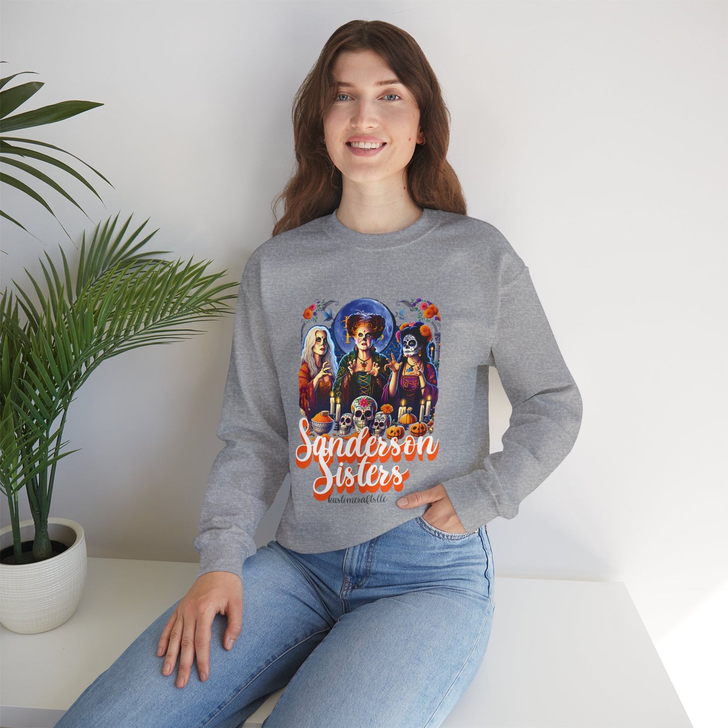 Sanderson Sisters Crewneck Sweatshirt, Halloween Sweatshirt, Casual Fall Fashion, Unisex Sweater, Art Print Sweatshirt