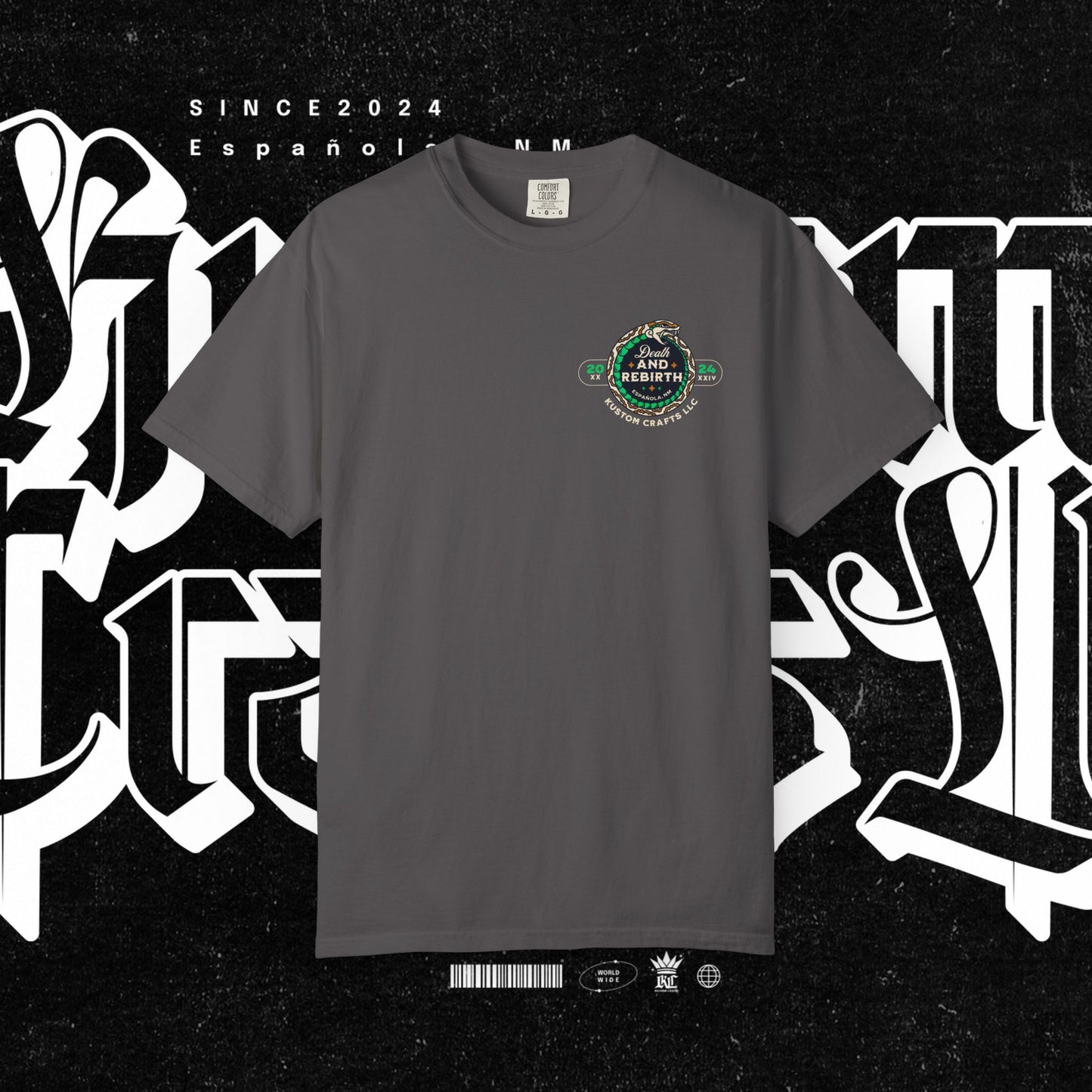 Death and Rebirth Snake Graphic Tee, Death Rebirth Unisex T-shirt, Streetwear Alternative Fashion, Serpent Design Shirt, Edgy Clothing